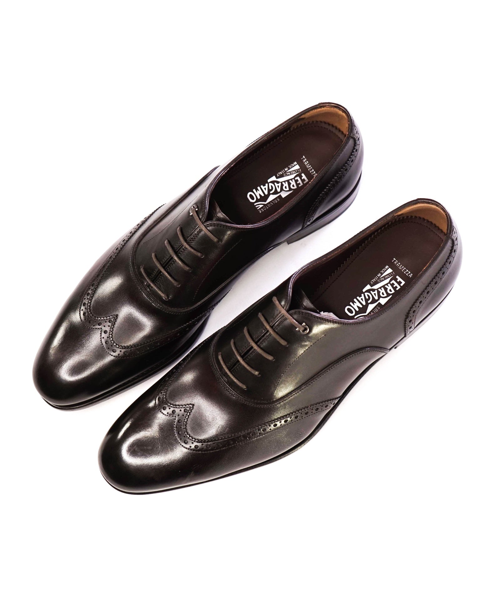 Salvatore Ferragamo *TRAMEZZA Raphael* Brown Oxfords Shoes 11.5 D