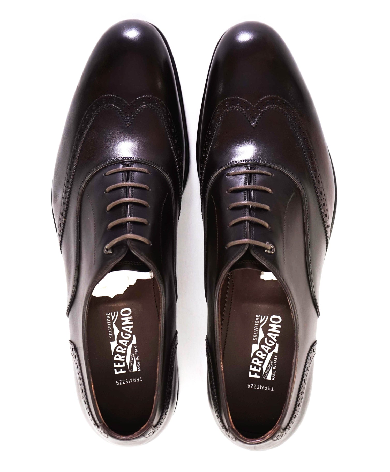Salvatore Ferragamo *TRAMEZZA Raphael* Brown Oxfords Shoes 11.5 D