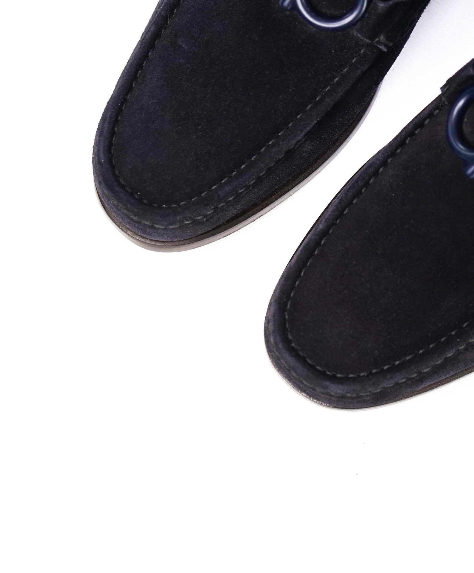 Salvatore Ferragamo *ROLLO* Dark Blue Suede Loafers 9.5 E