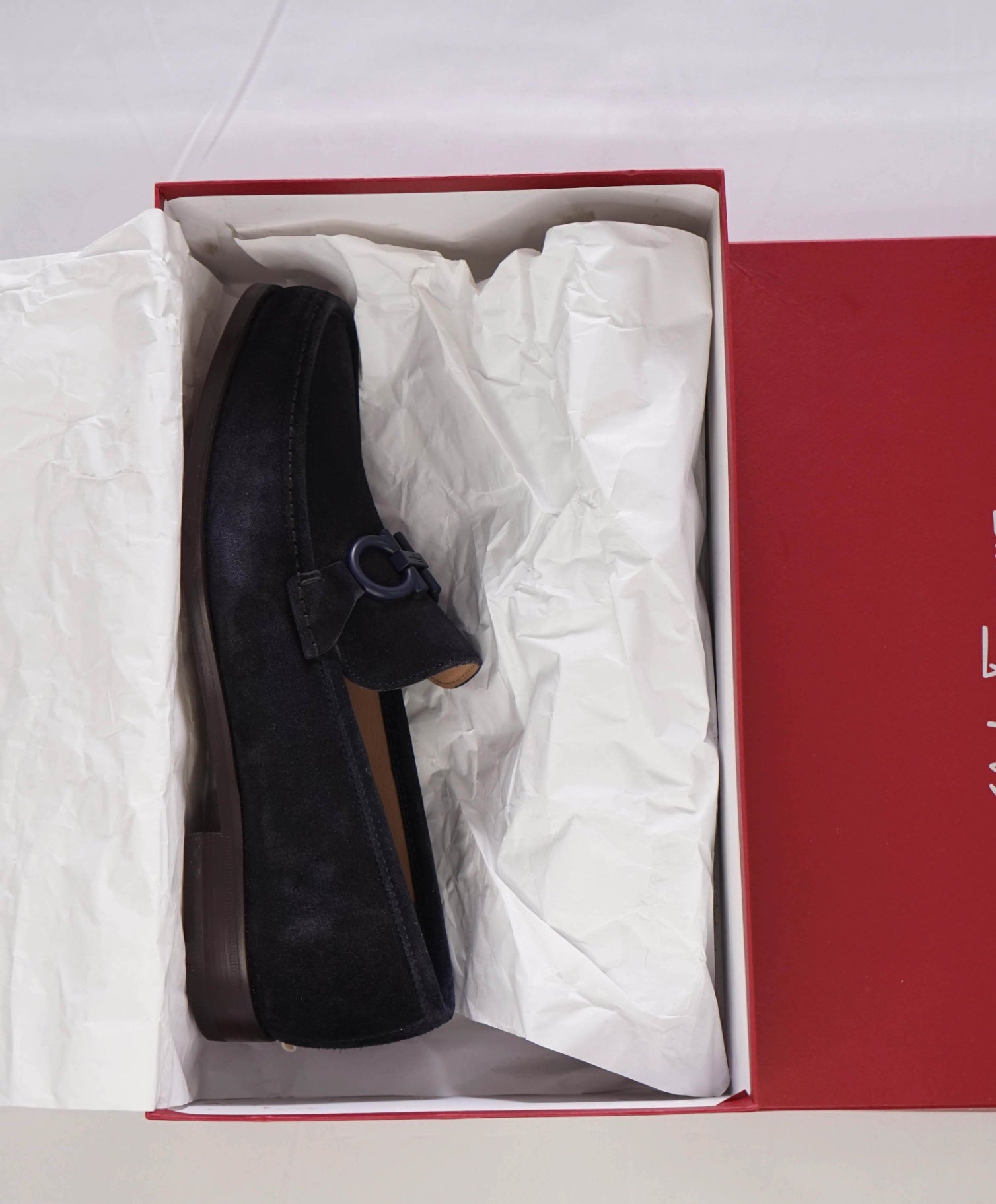 Salvatore Ferragamo *ROLLO* Dark Blue Suede Loafers 9.5 E