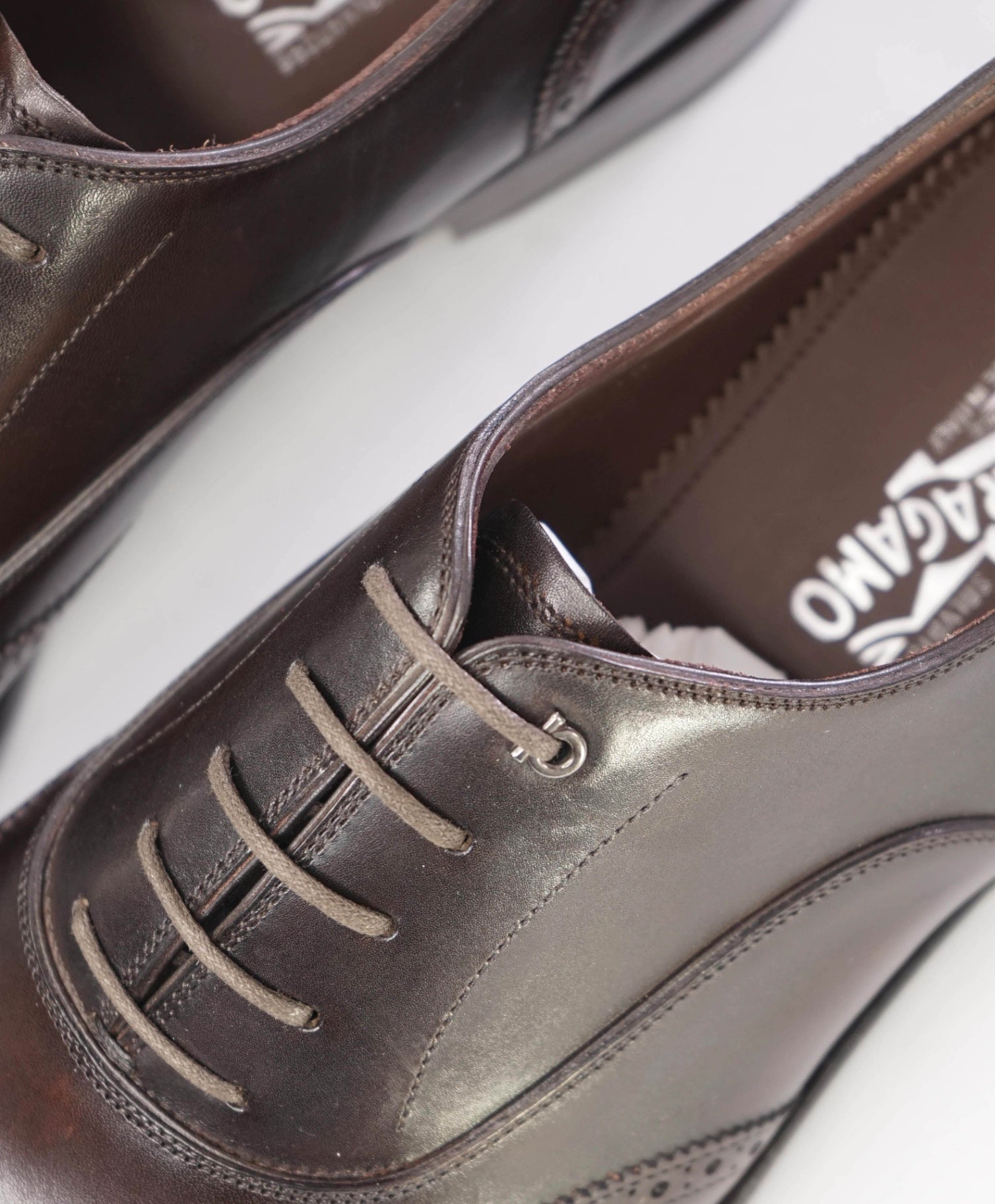 Salvatore Ferragamo *TRAMEZZA Raphael* Brown Oxfords Shoes 11.5 D