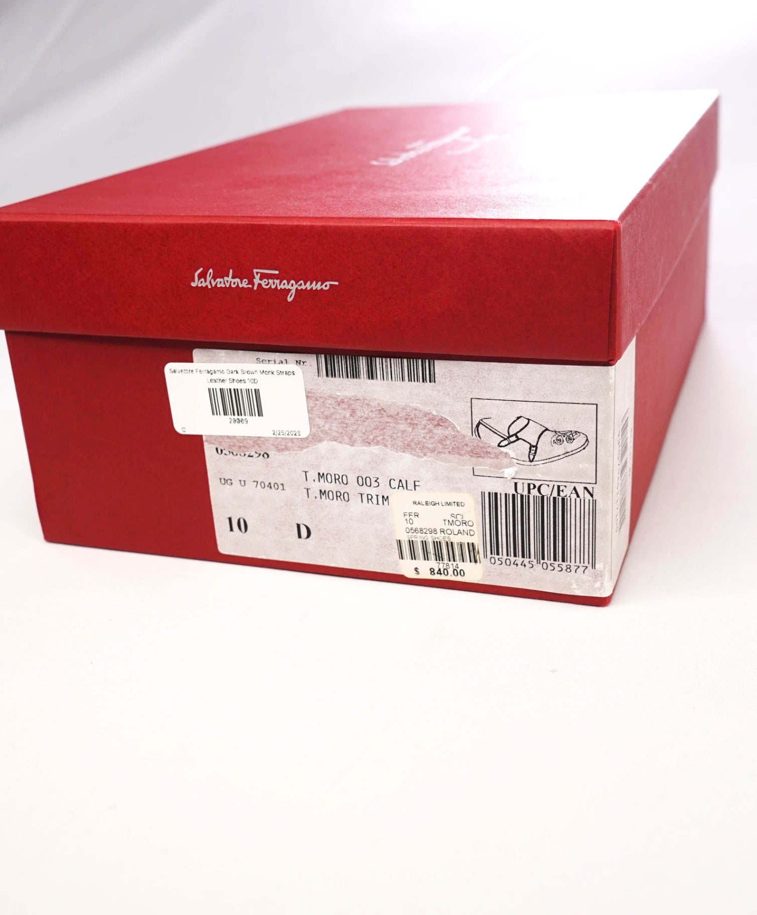 Salvatore Ferragamo Dark Brown Venetian Monk Strap Leather Shoes 10D