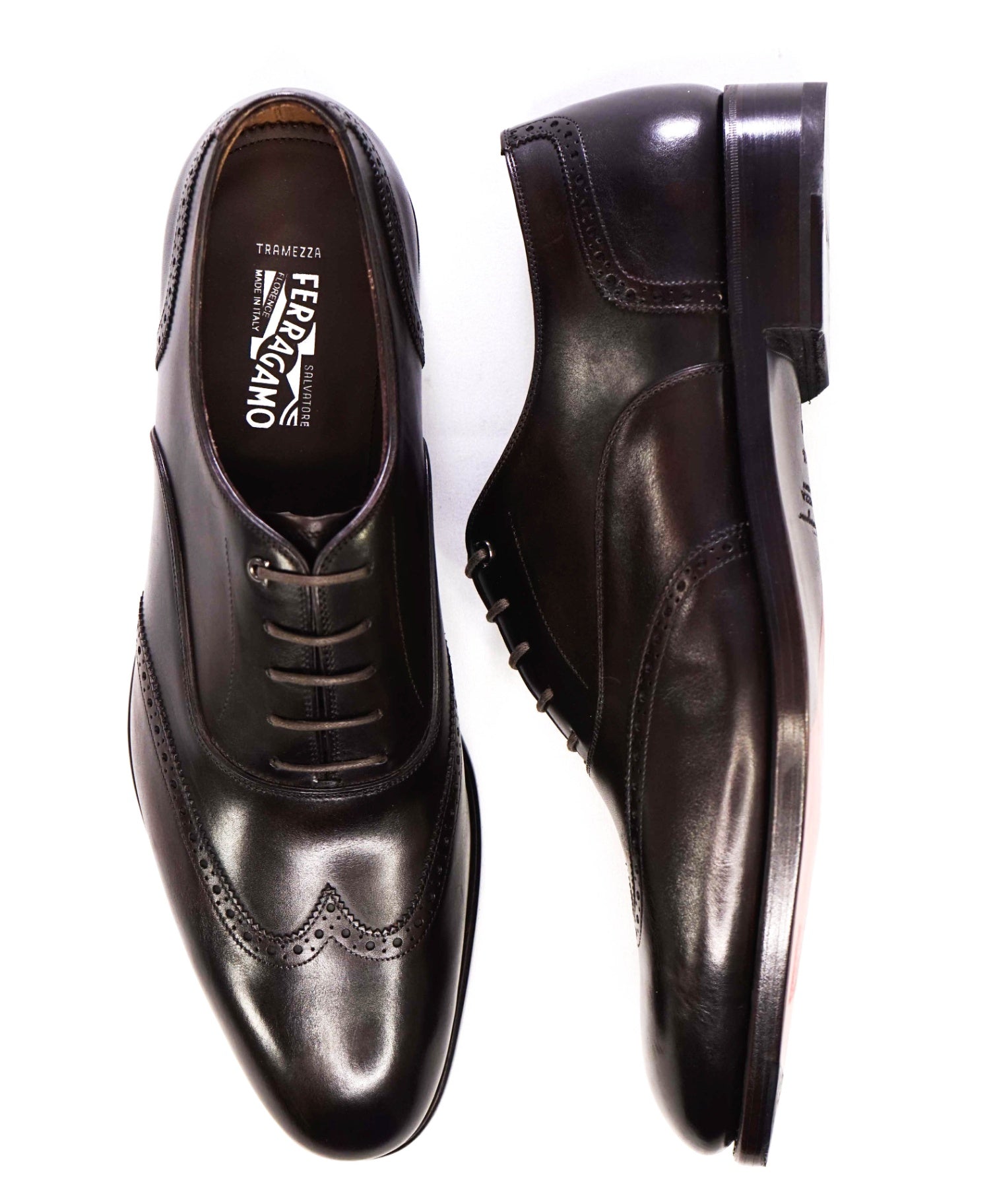 Salvatore Ferragamo *TRAMEZZA Raphael* Brown Oxfords Shoes 11.5 D