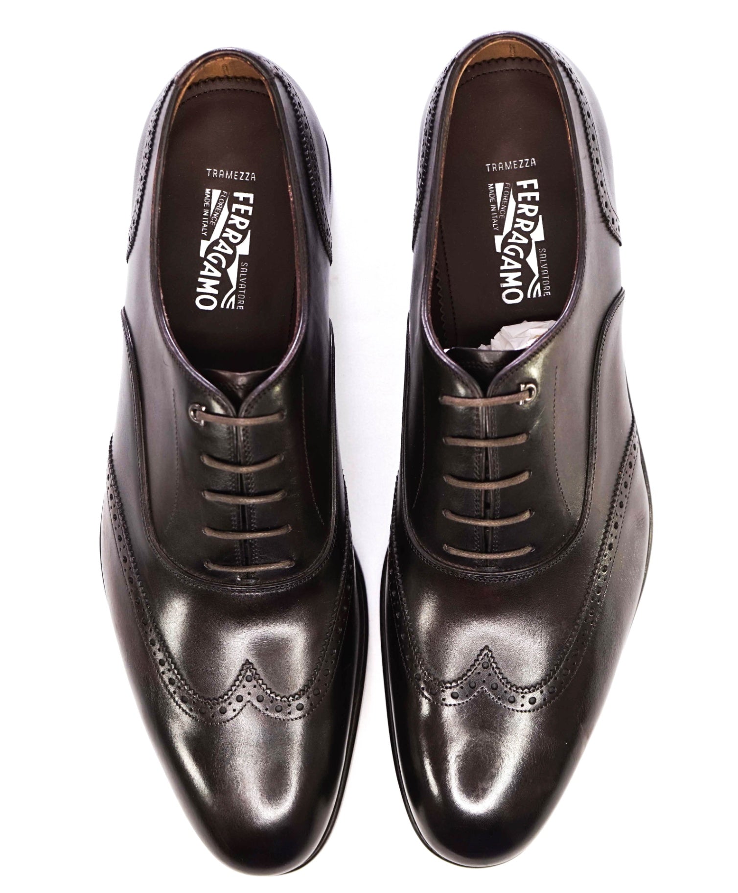 Salvatore Ferragamo *TRAMEZZA Raphael* Brown Oxfords Shoes 11.5 D