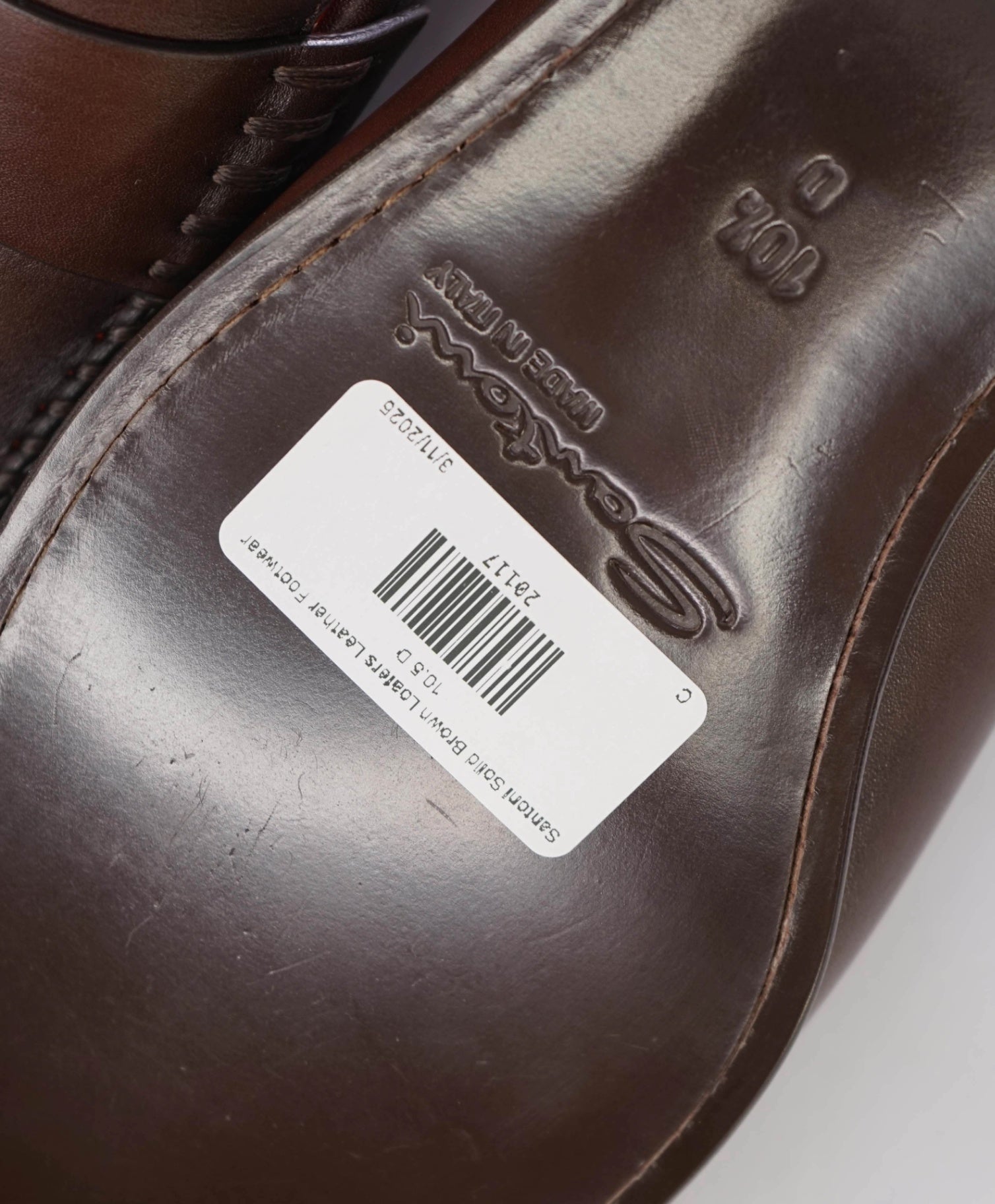 Santoni Solid Brown Moc Penny Loafers Leather 11.5 US (10.5 IT)