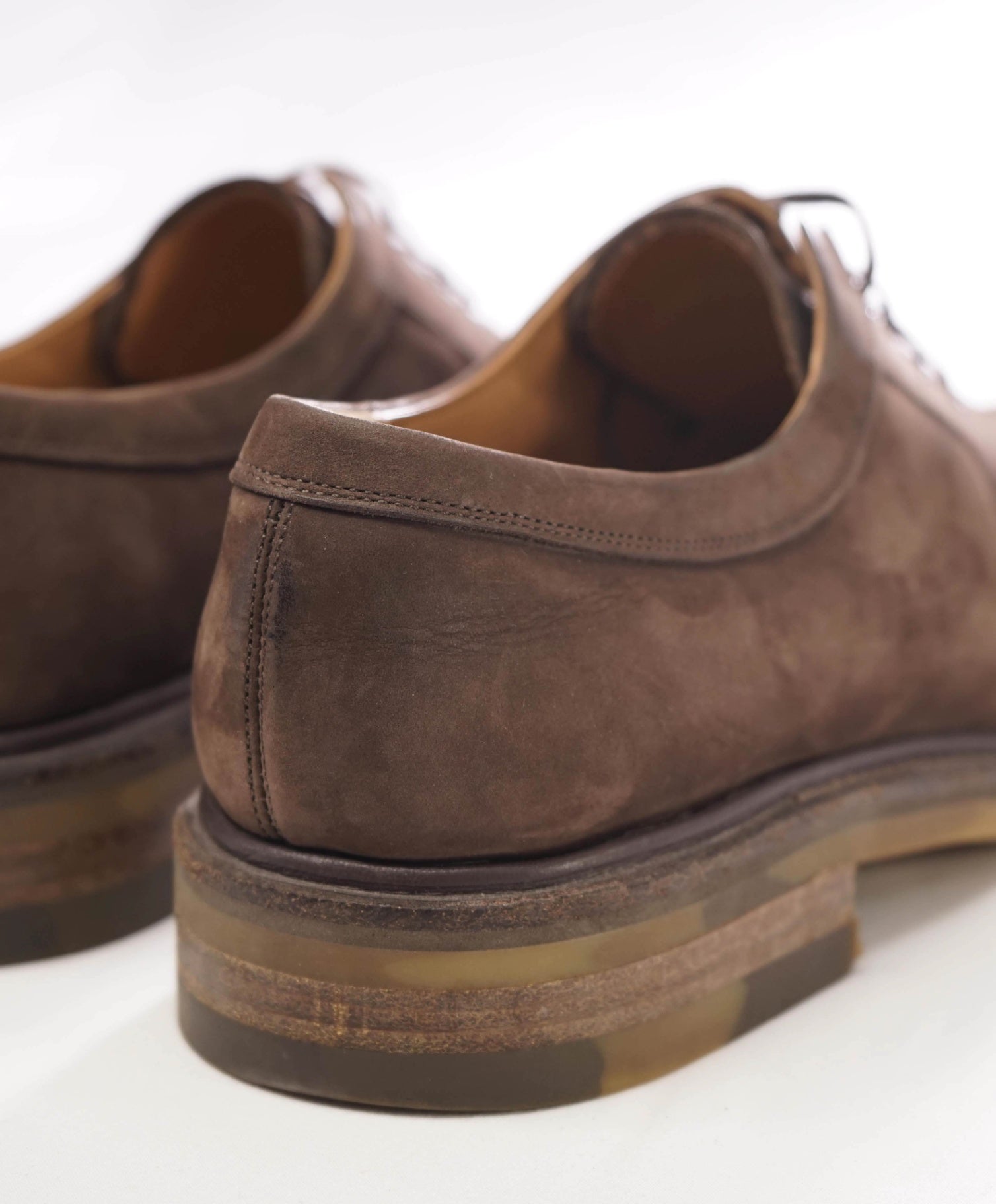 $1,295 Salvatore Ferragamo Tramezza Brown Suede Oxfords 7 EE