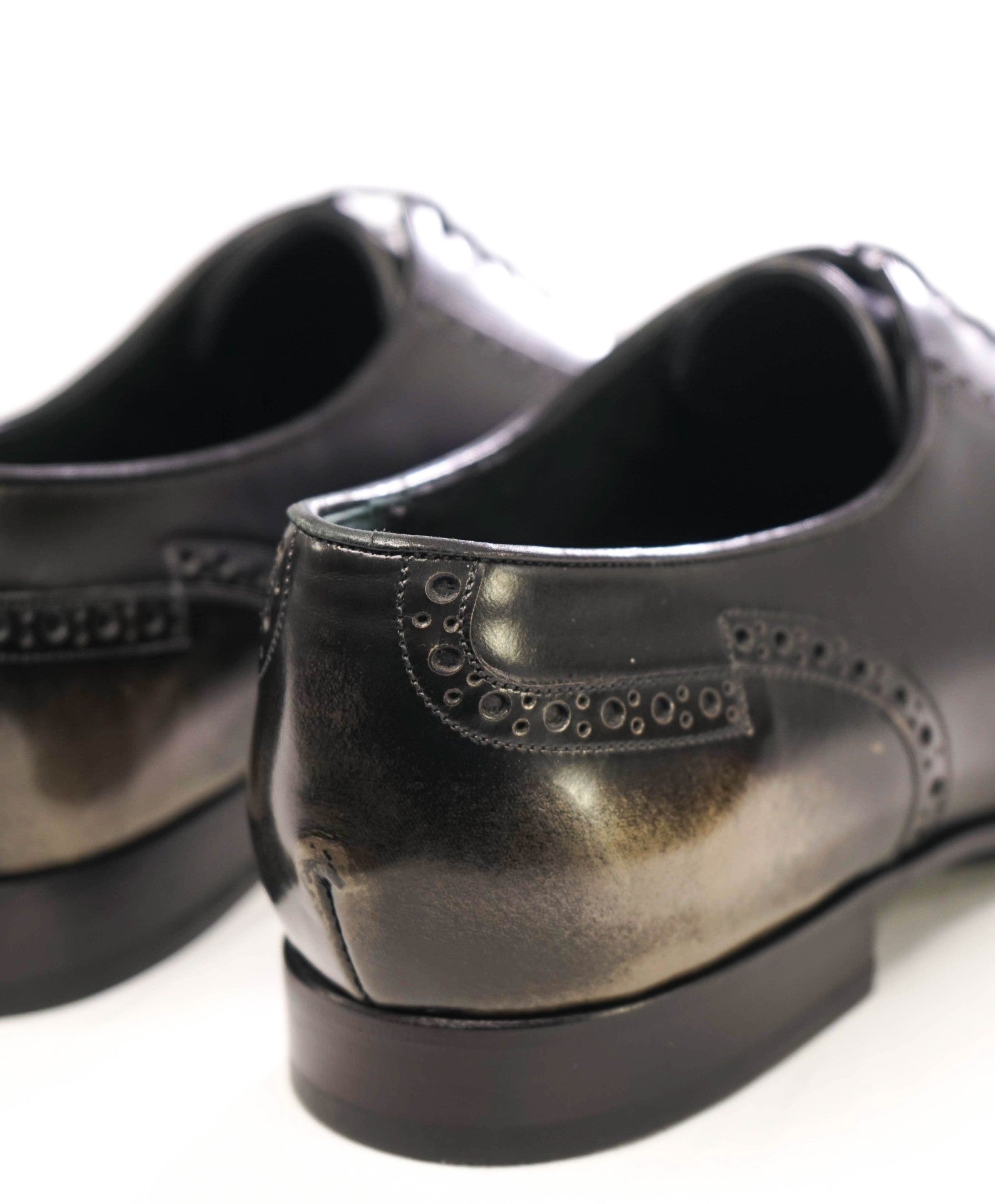 $925 Jimmy Choo Black Derbies Leather Footwear Oxfords 9.5