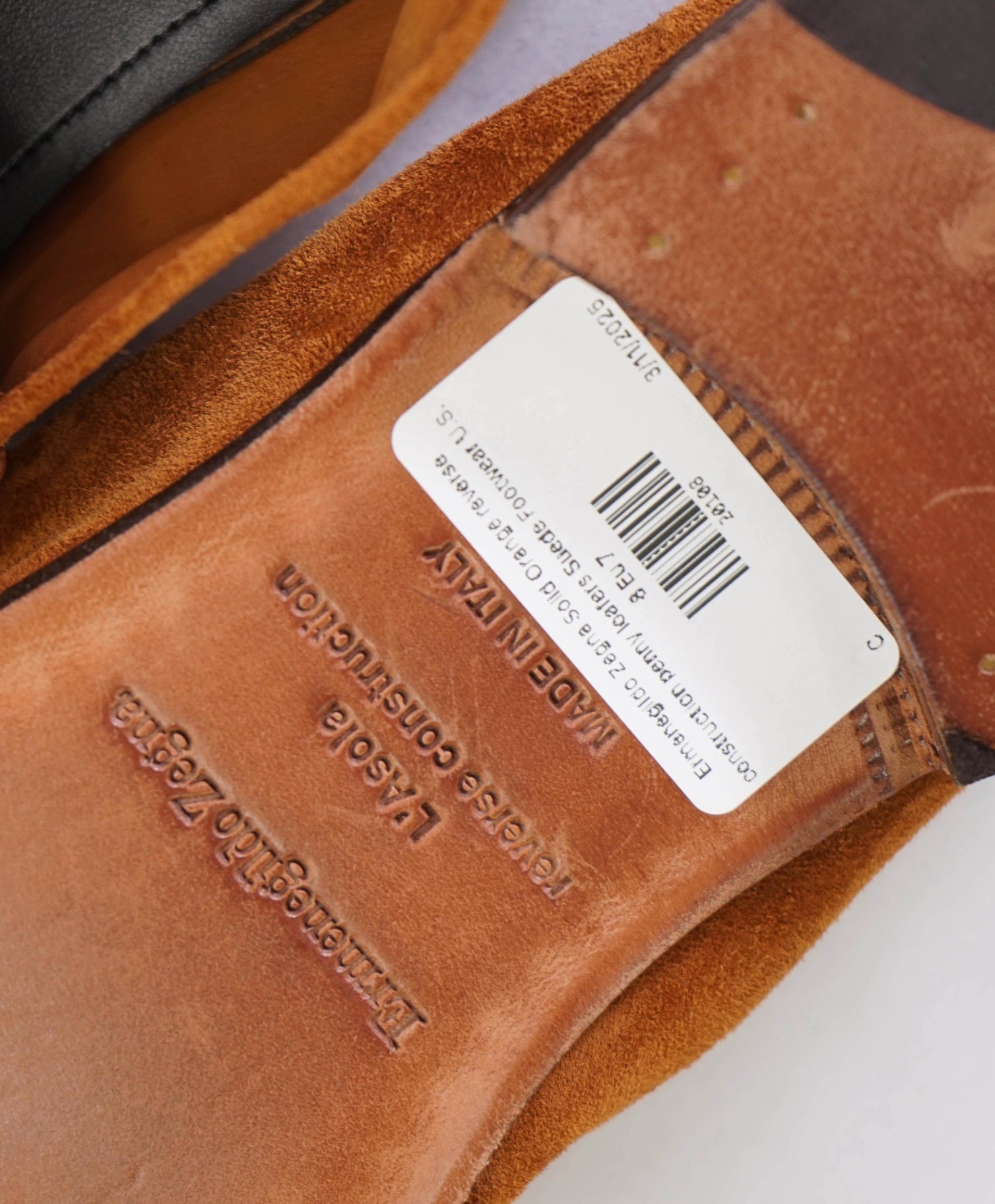 Ermenegildo Zegna RUST reverse construction L'ASOLA loafers 8US (7EU)