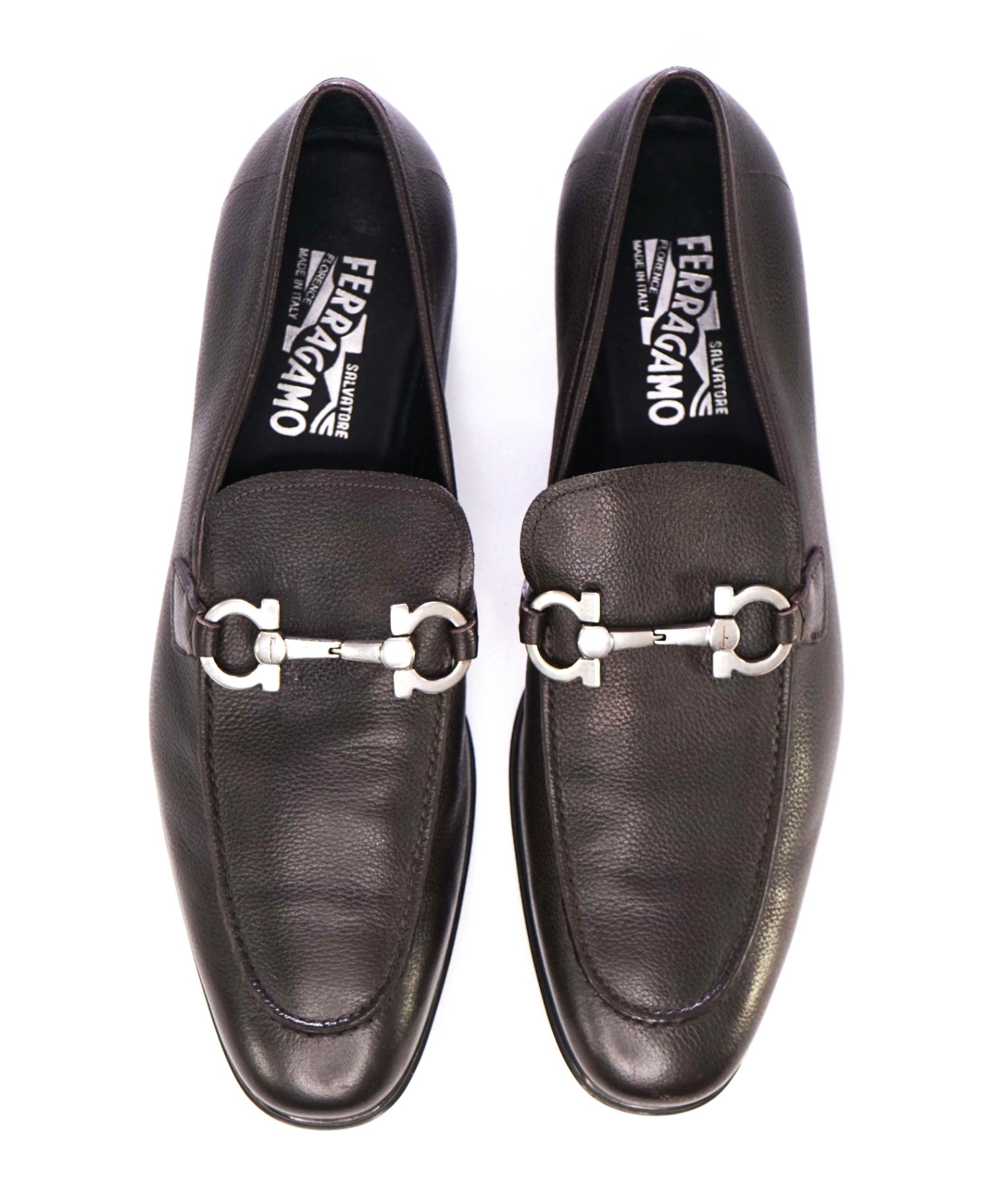 Salvatore Ferragamo Brown *FLORI 2* Loafers Leather Footwear 11 D