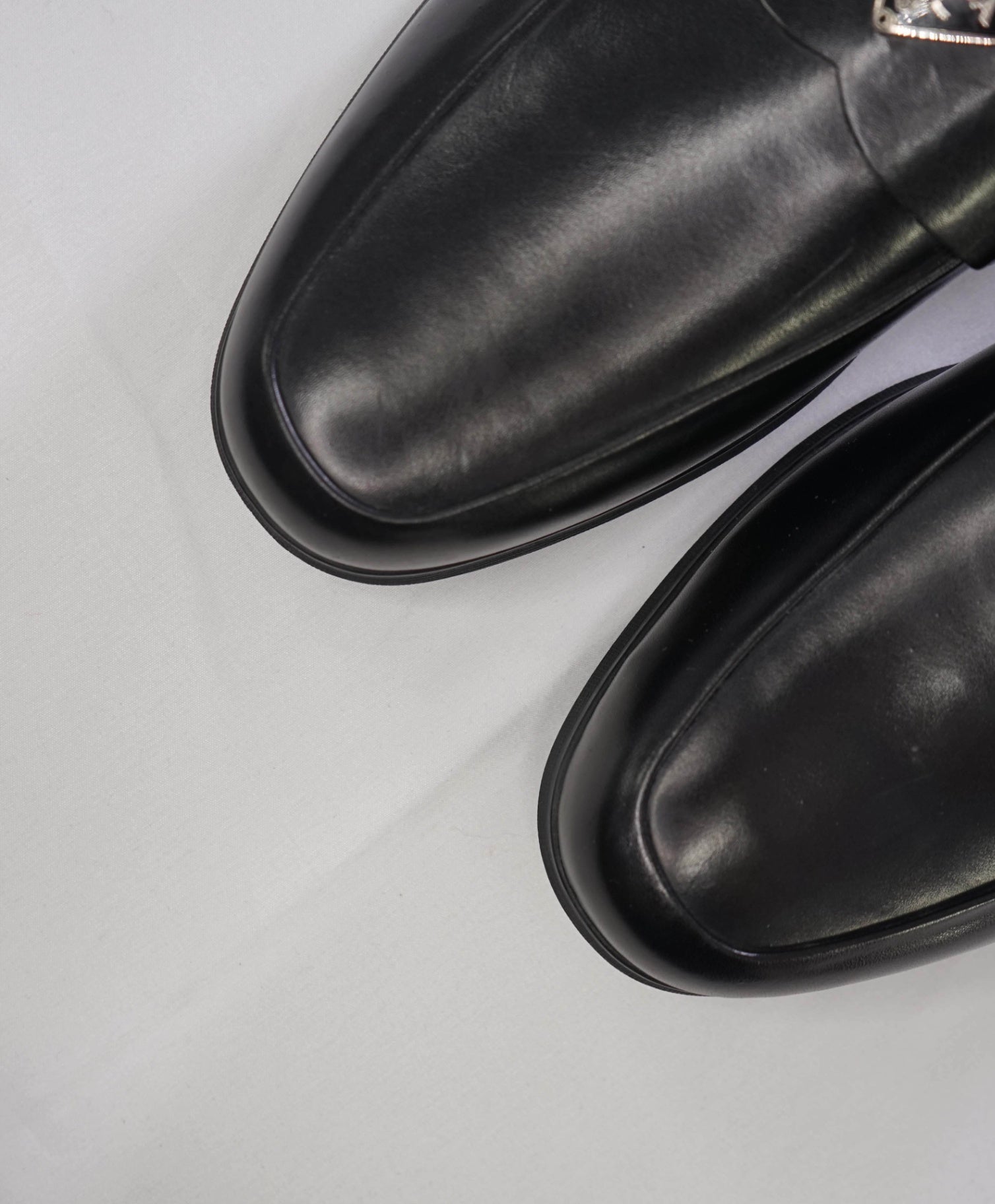 $1,090 Prada Solid Black Loafers Leather Footwear 10US (9IT)