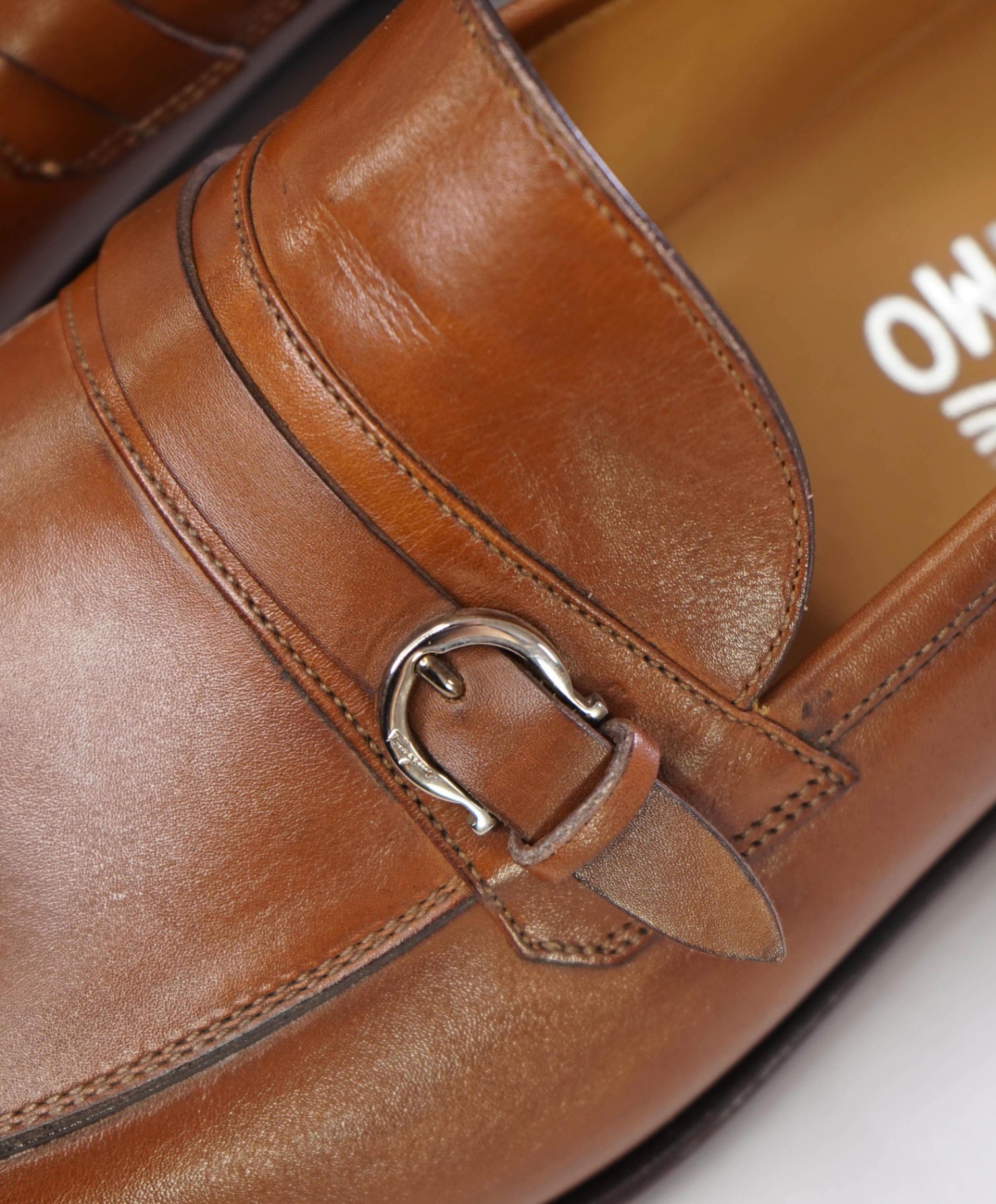 Salvatore Ferragamo TRAMEZZA Solid Brown Loafers Leather Footwear 10.5 B