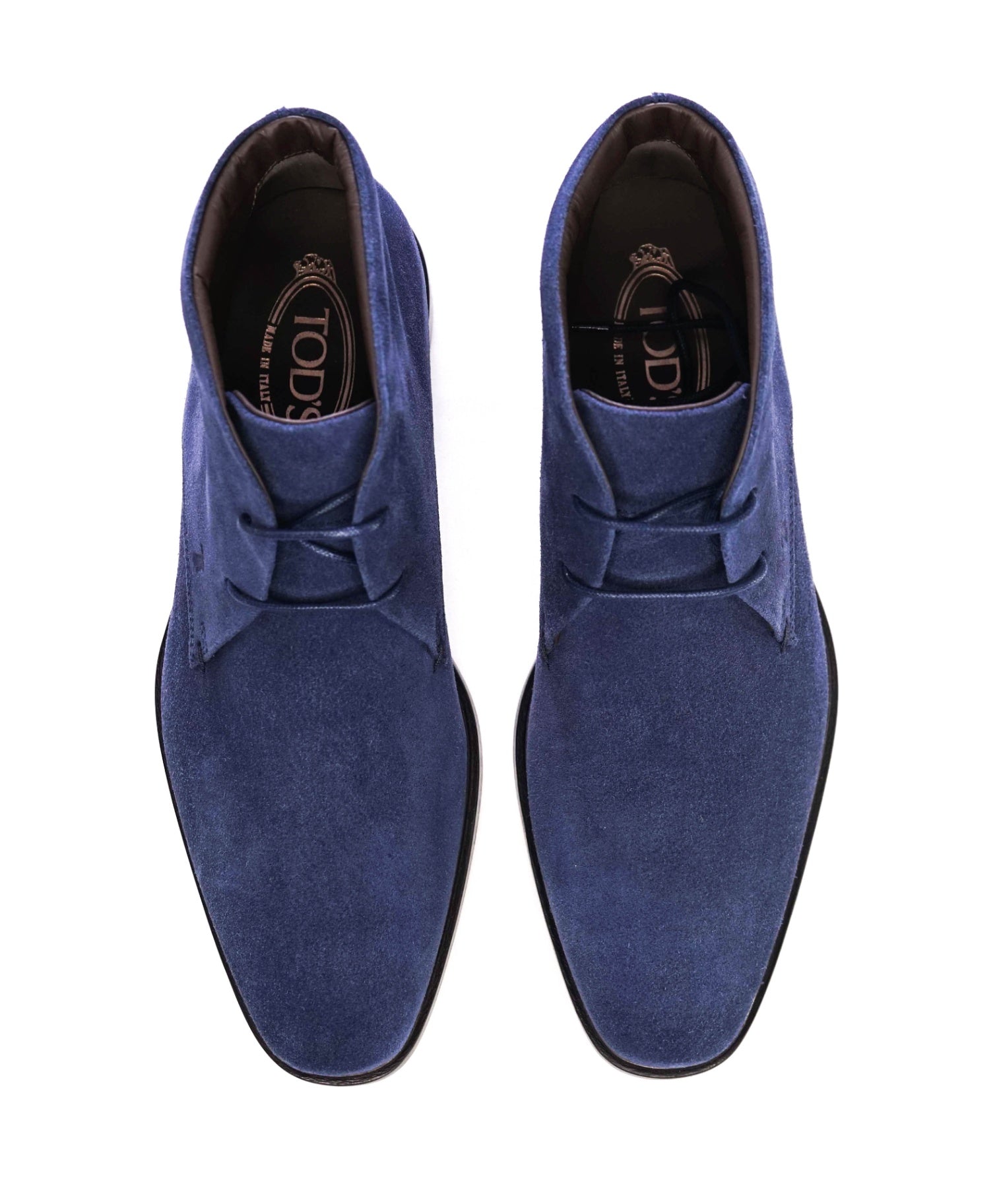 $700 Tod's Solid Navy Suede Chukka Ankle Boots 8US (7IT)