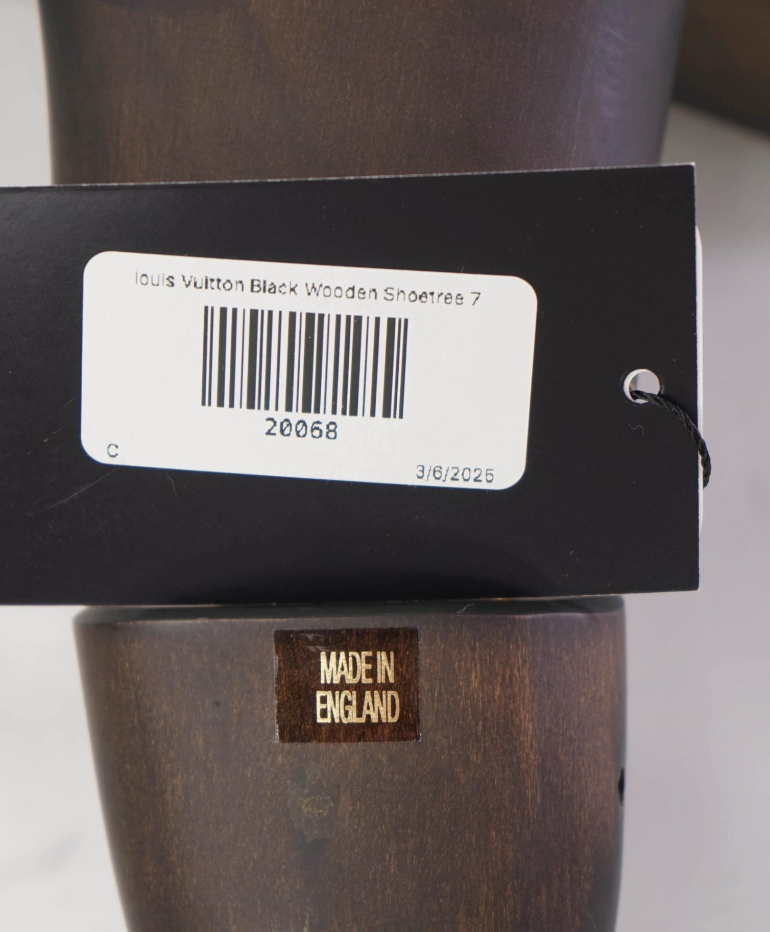 LOUIS VUITTON Black Cedar Wood / Leather Shoetree 8US (7IT)