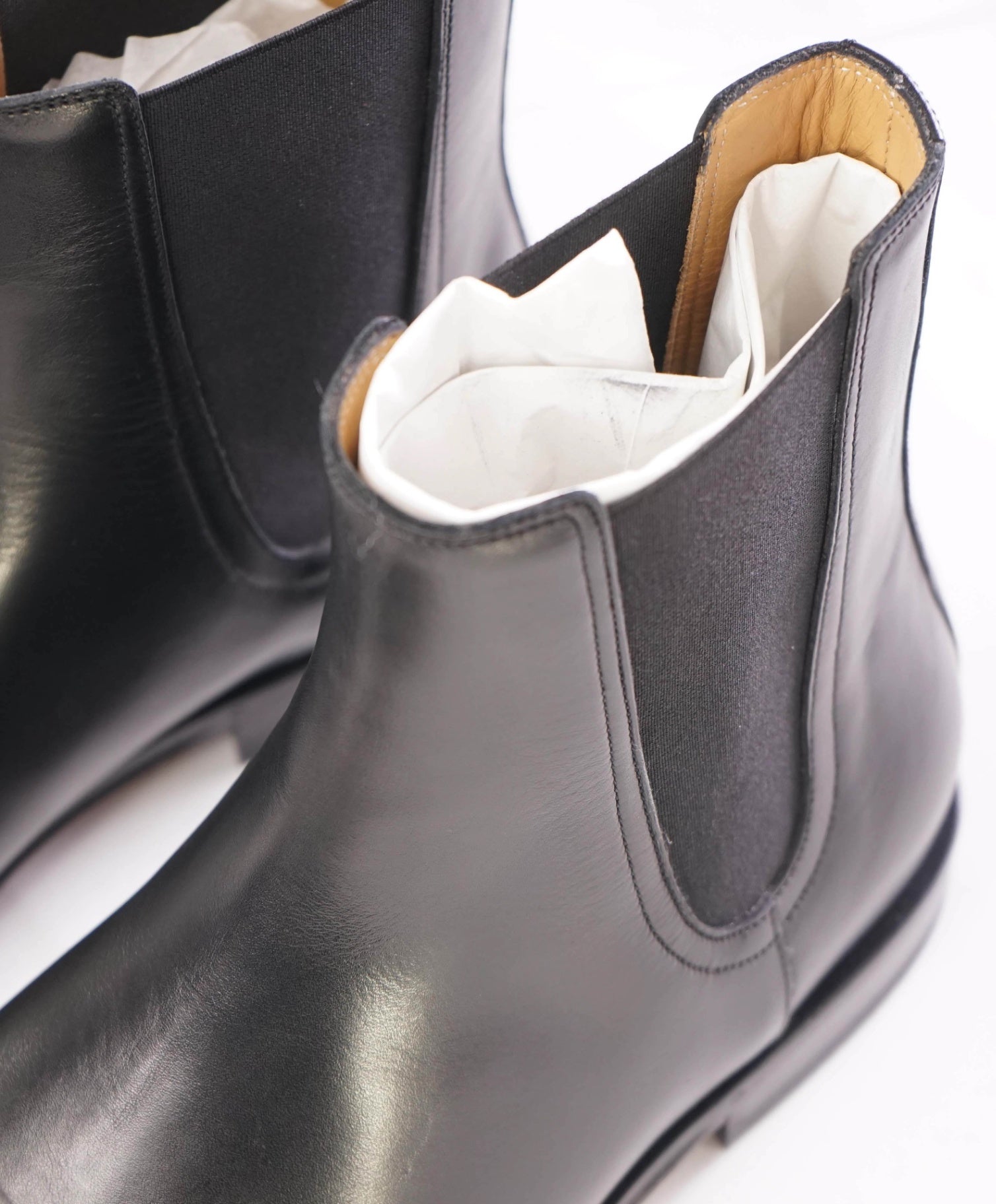 $995 Ferragamo Solid Black Leather Boots 10 EE