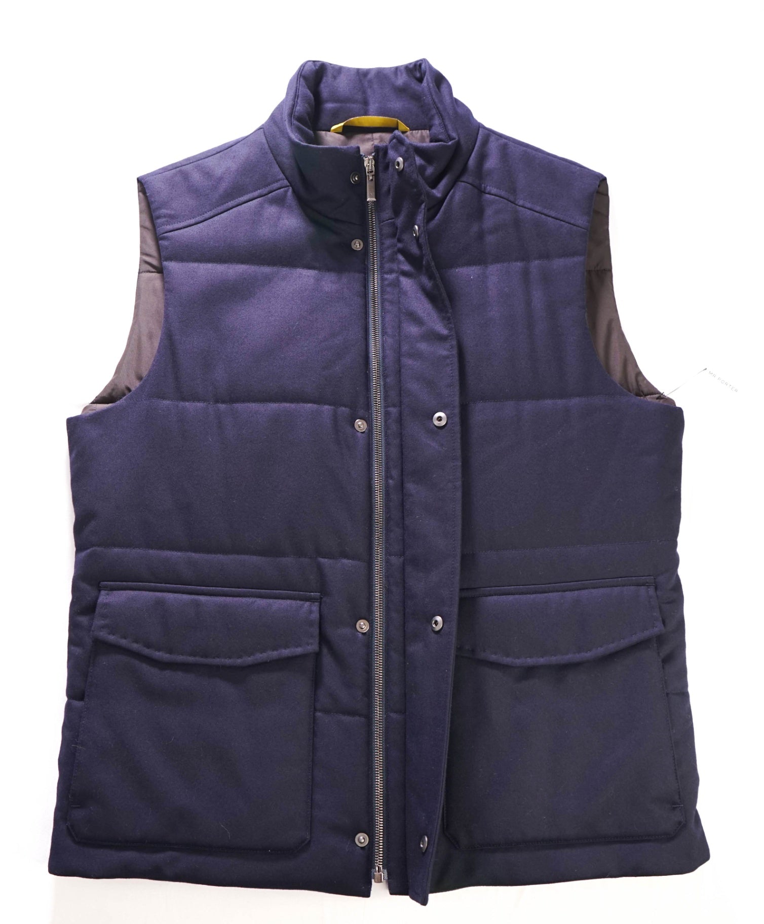 $1,395 Canali Solid Navy Wool Vest 40US (50EU) L