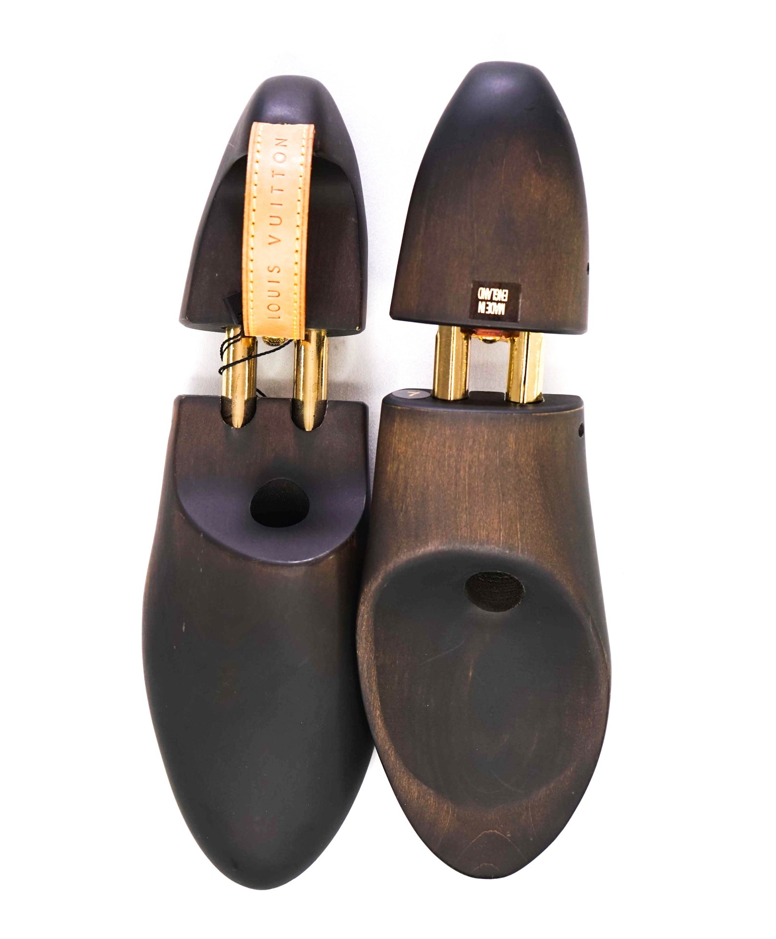 LOUIS VUITTON Black Cedar Wood / Leather Shoetree 8US (7IT)
