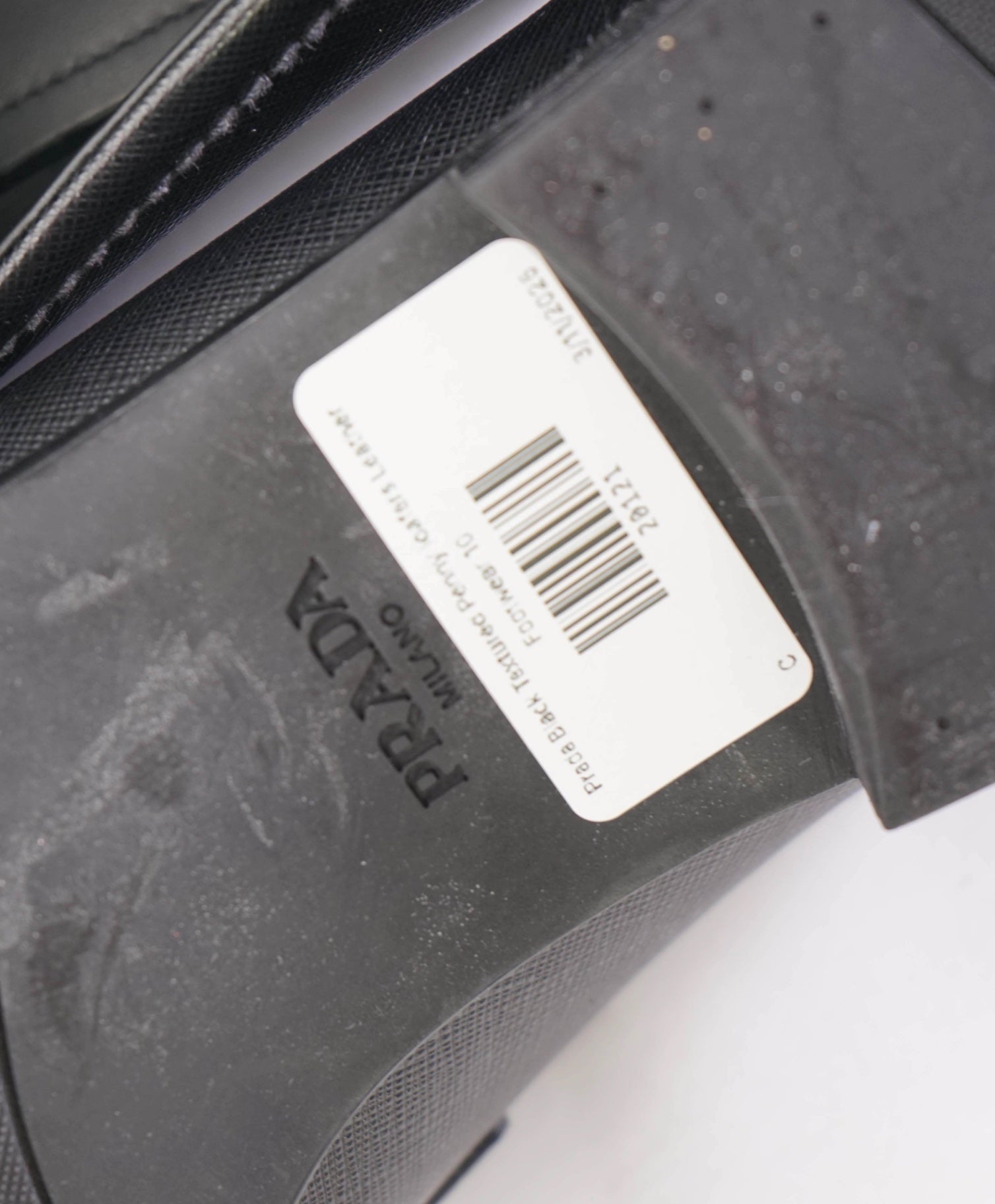 Prada Black Textured Penny loafers Saffiano Leather Loafer 11US (10IT)