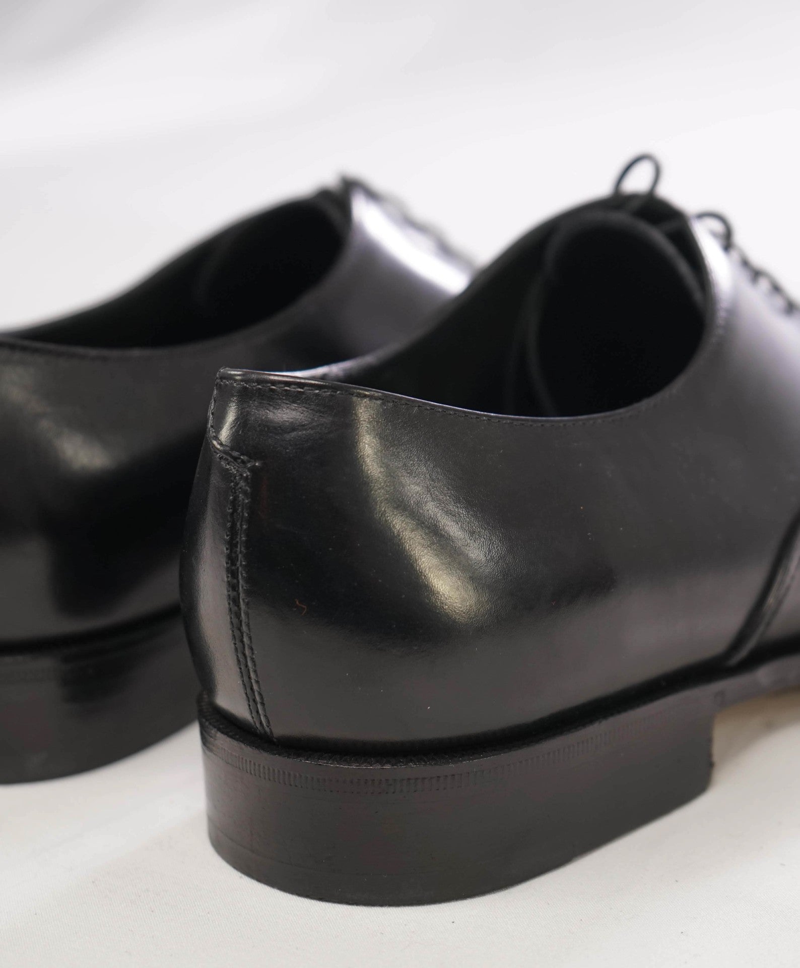 Salvatore Ferragamo "FEDELE" Black Oxfords Leather Footwear 7 EE