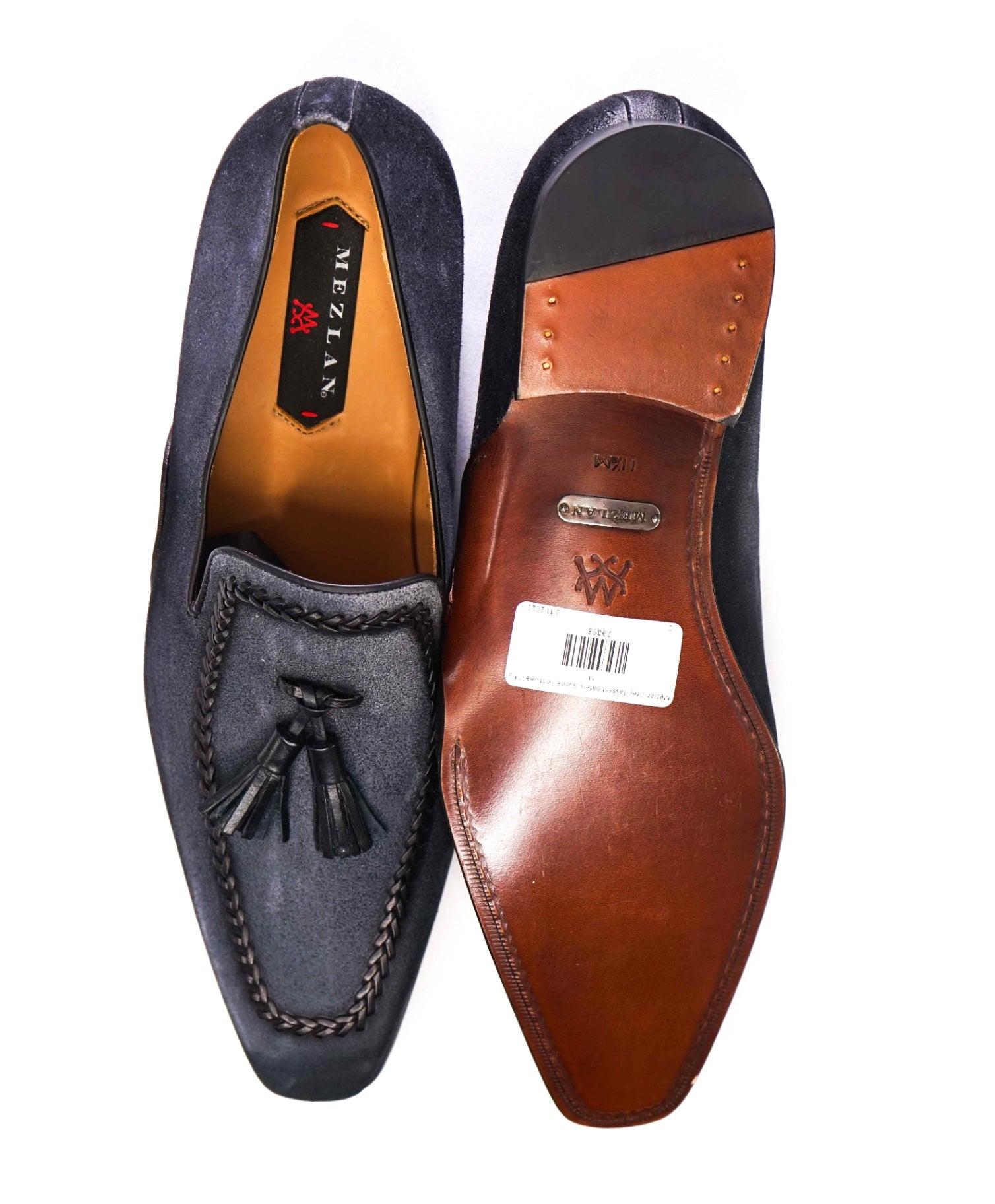 Mezlan Grey Tassel Loafers Suede Footwear 11.5 M