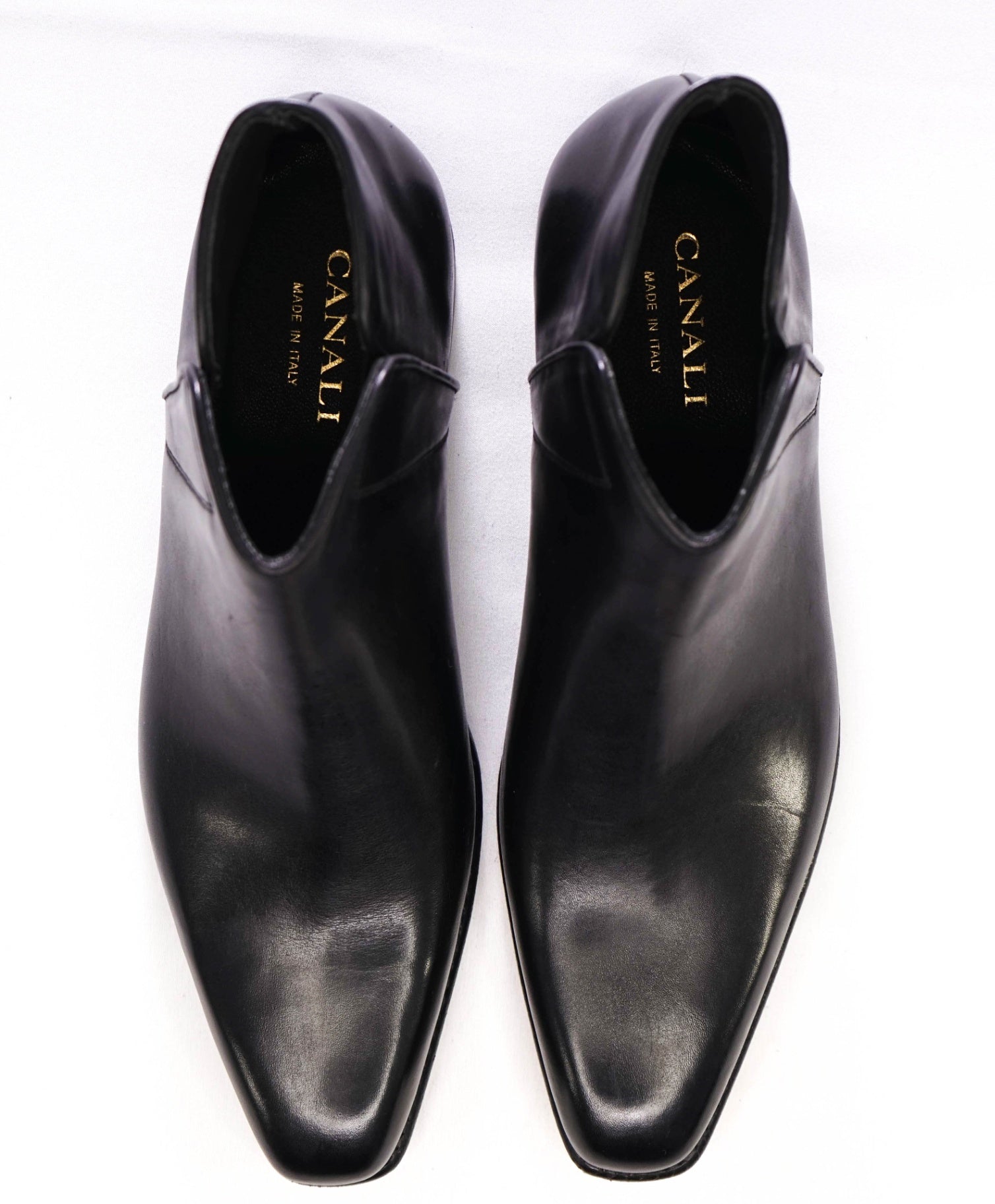 $850 CANALI *Goodyear* Black Boots Leather Chelsea Boots 10US (43EU)