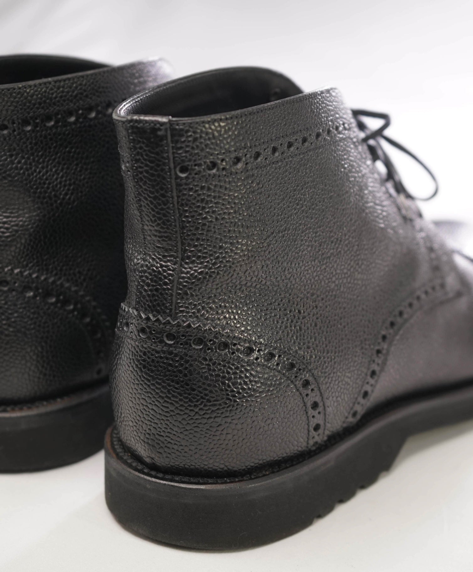 $845 Tom Ford Black Grained Boots Leather High Top 12US (11.5T)