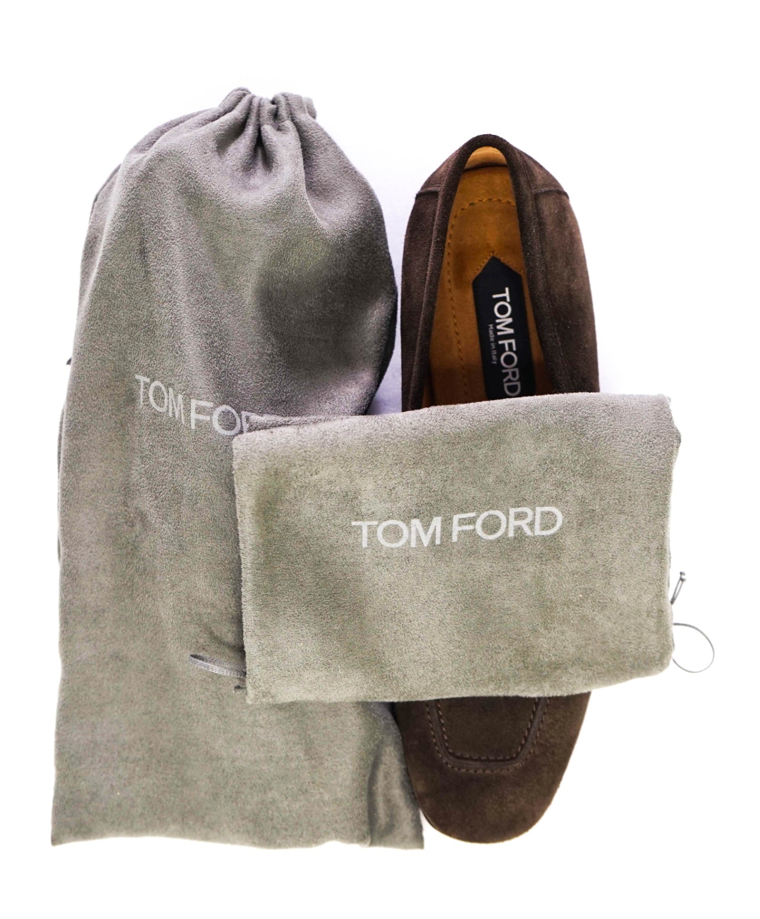 $1,490 Tom Ford DOVER Side Buckle Brown Loafers Suede Footwear 9.5US (9T)