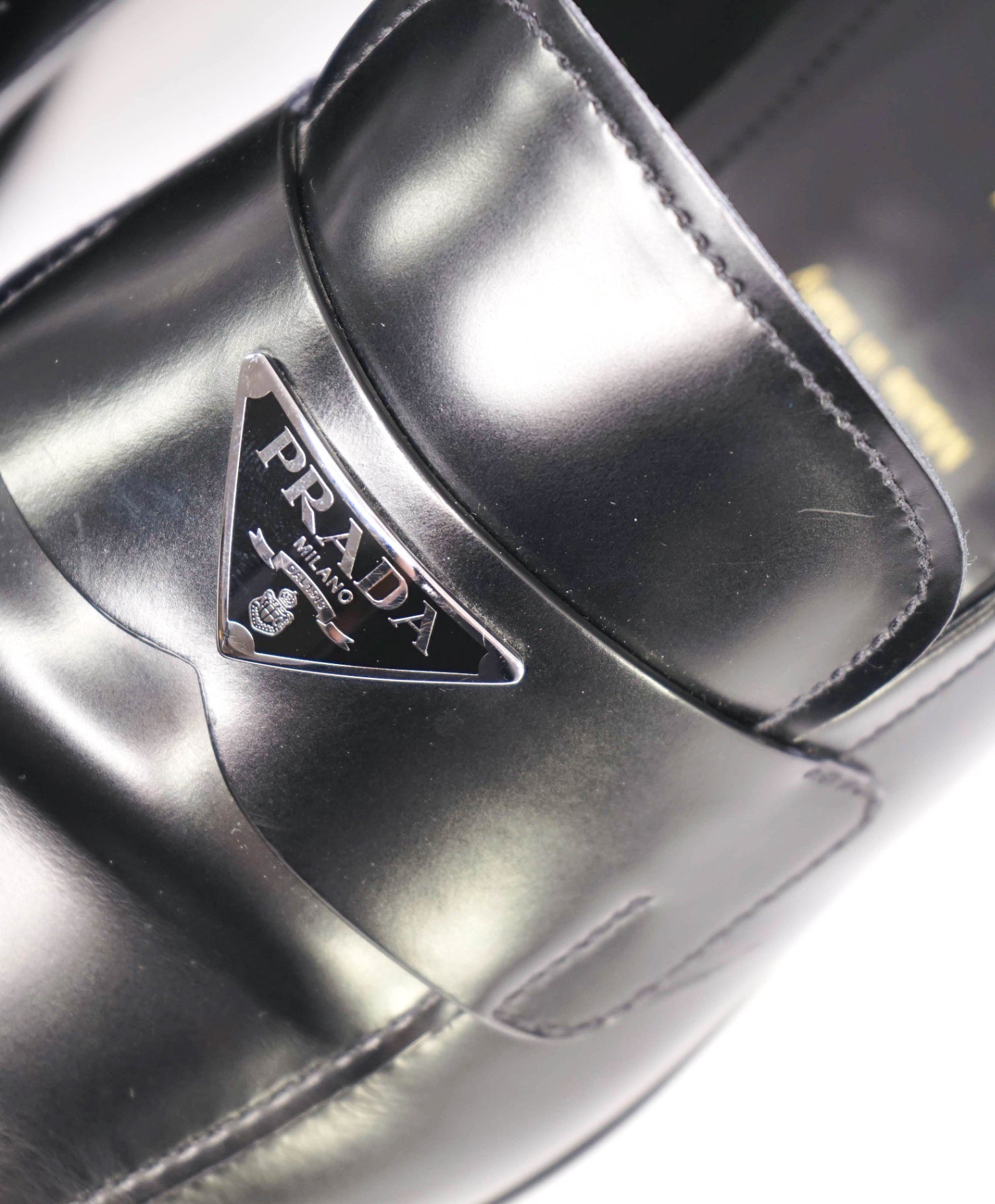 Prada Solid Black Loafers Leather Footwear 10 US (9IT)