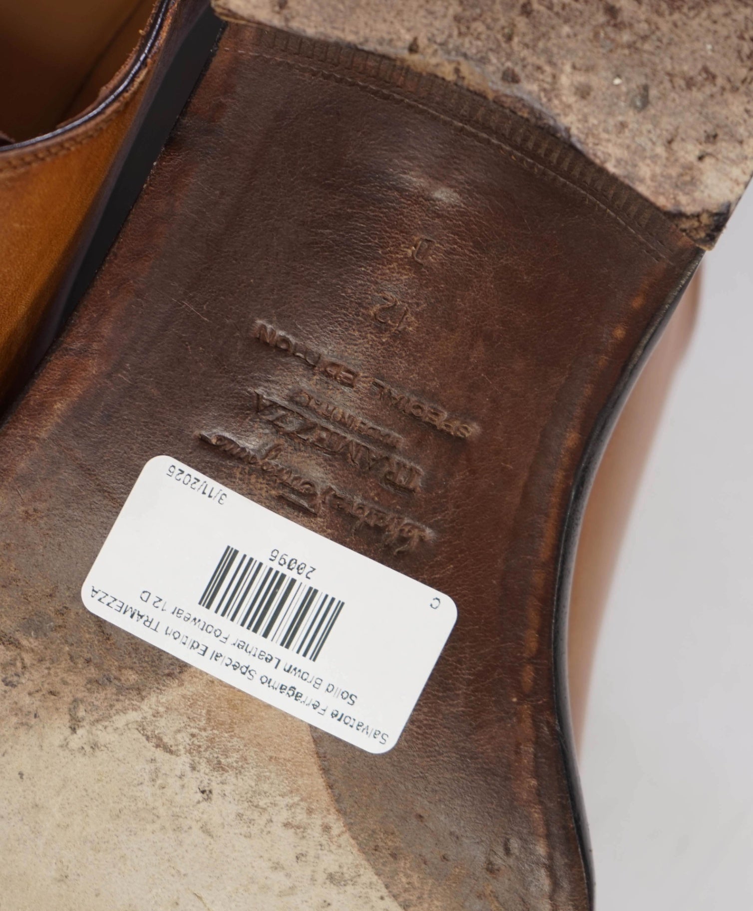 $1,595 Salvatore Ferragamo *Special Edition* TRAMEZZA Brown Oxford 12 D
