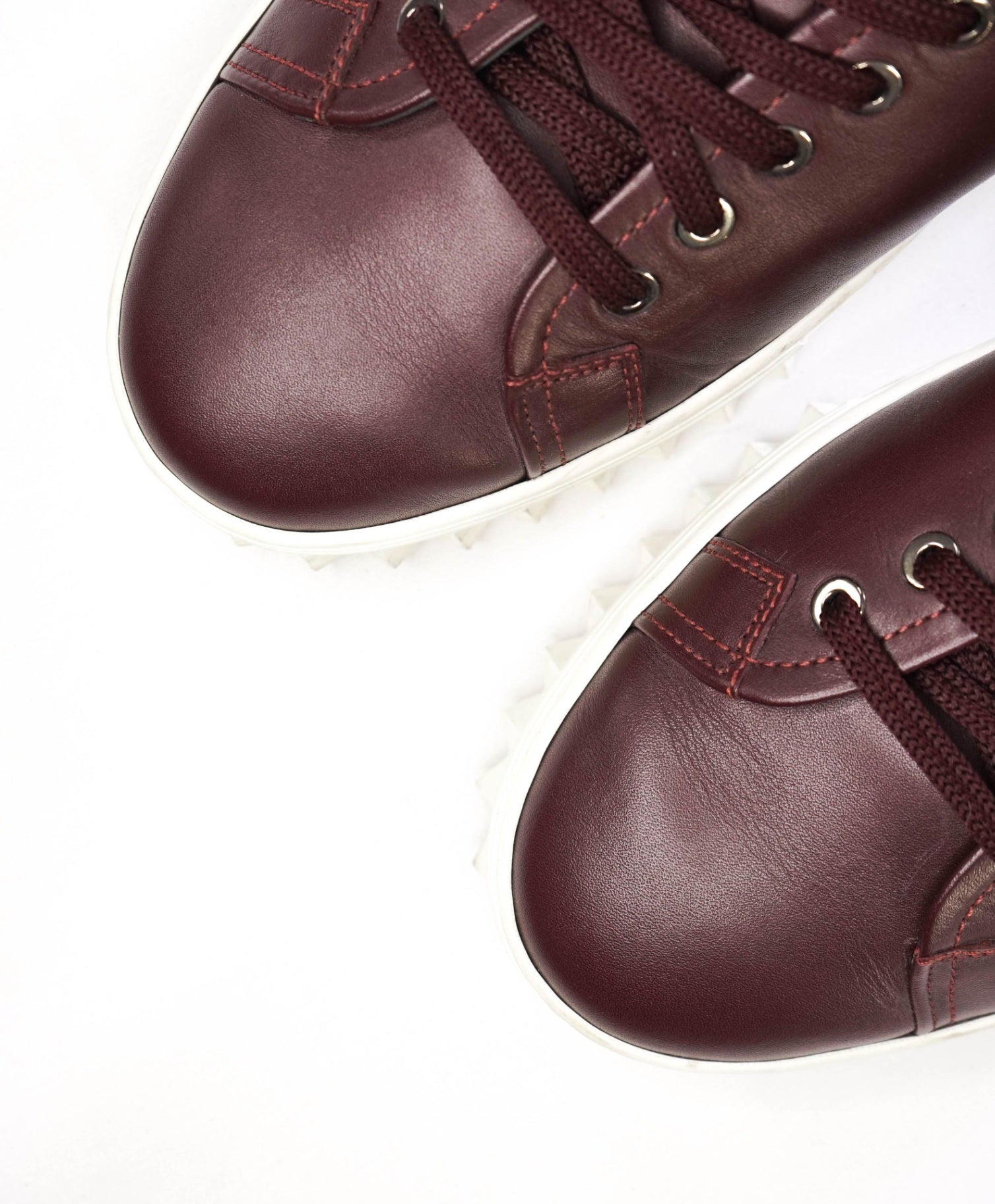 $700 Salvatore Ferragamo Purple Sneakers Leather Footwear 8.5 M