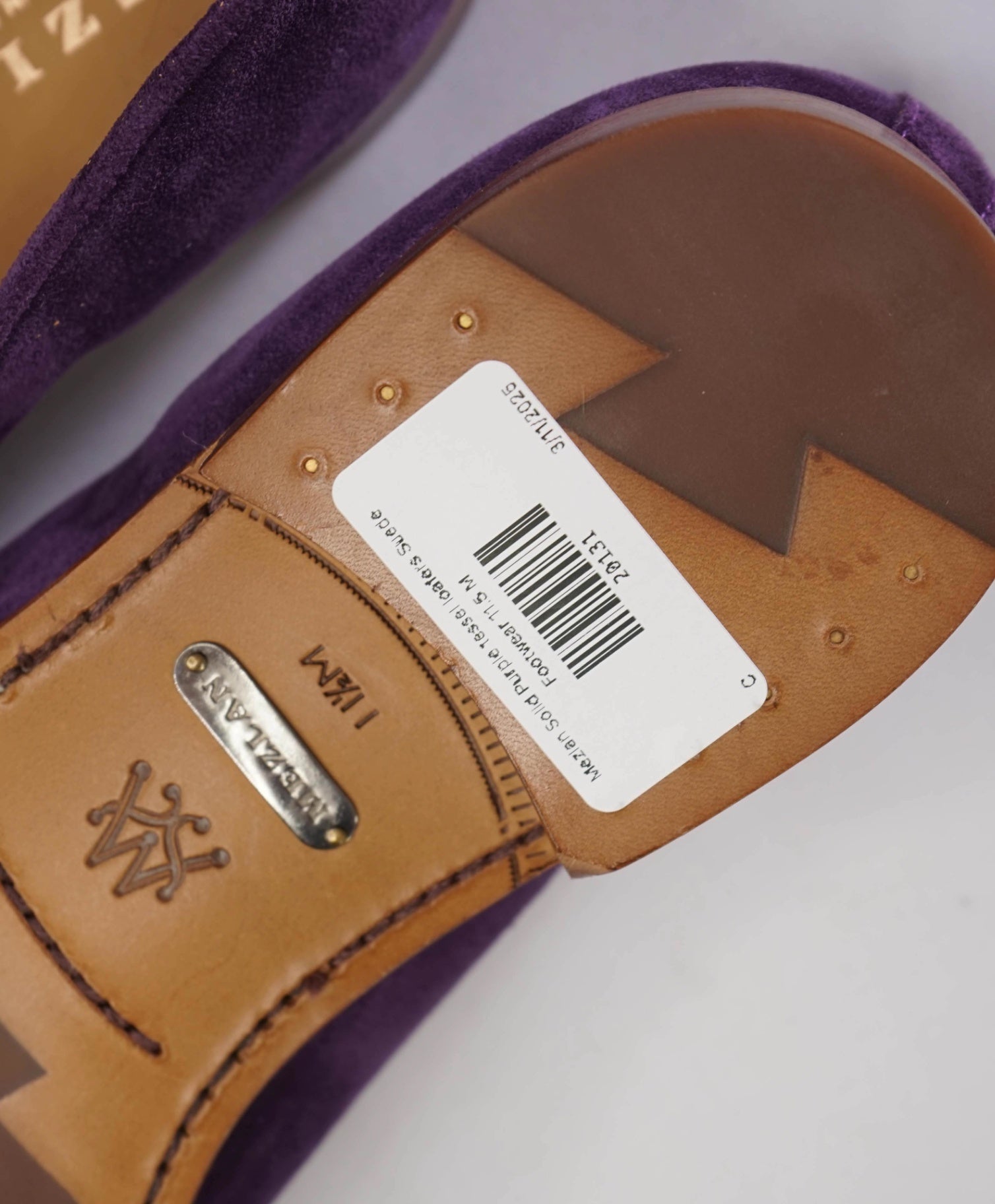 Mezlan Solid Purple tessel loafers Suede Footwear 11.5 M
