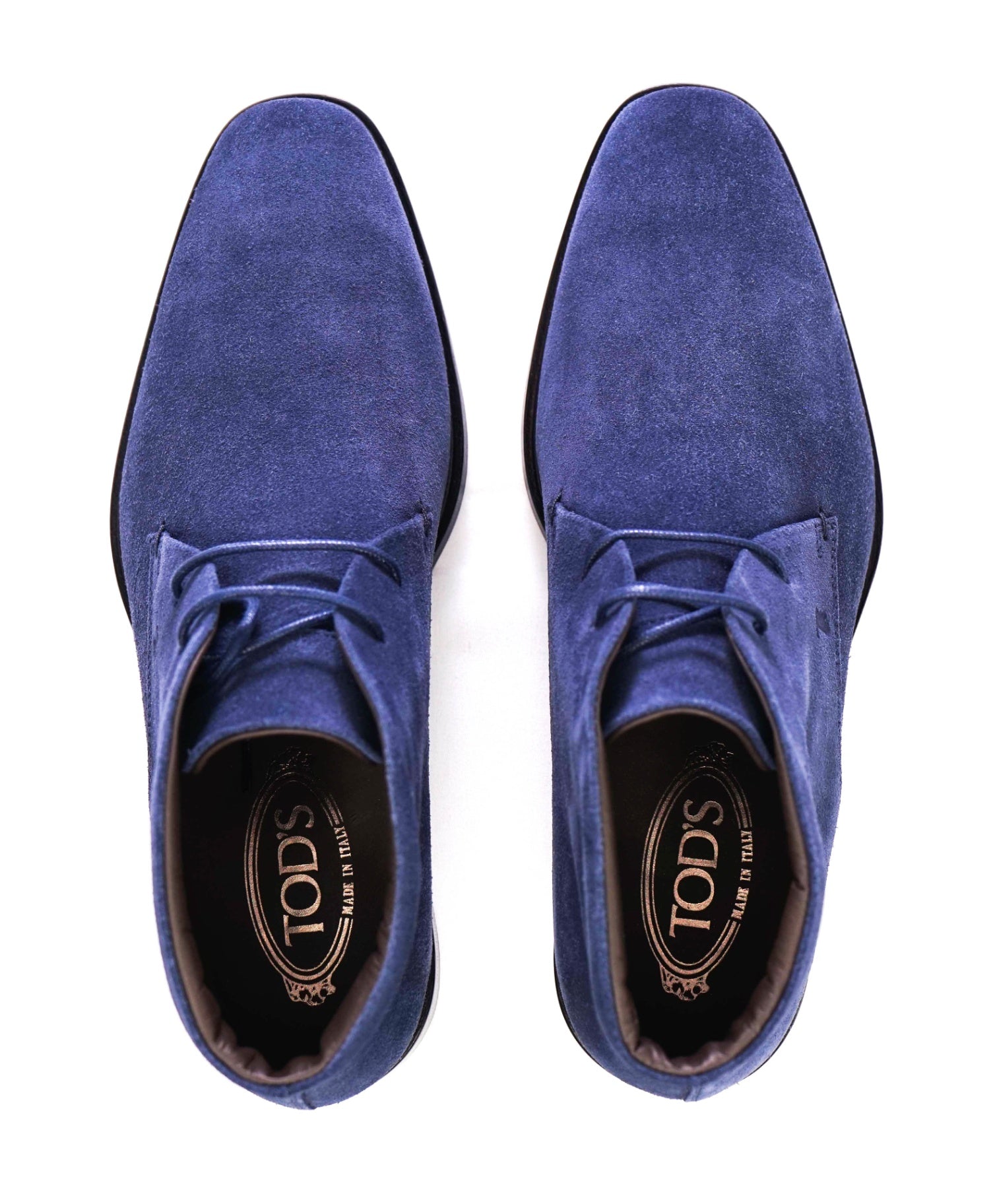 $700 Tod's Solid Navy Suede Chukka Ankle Boots 8US (7IT)