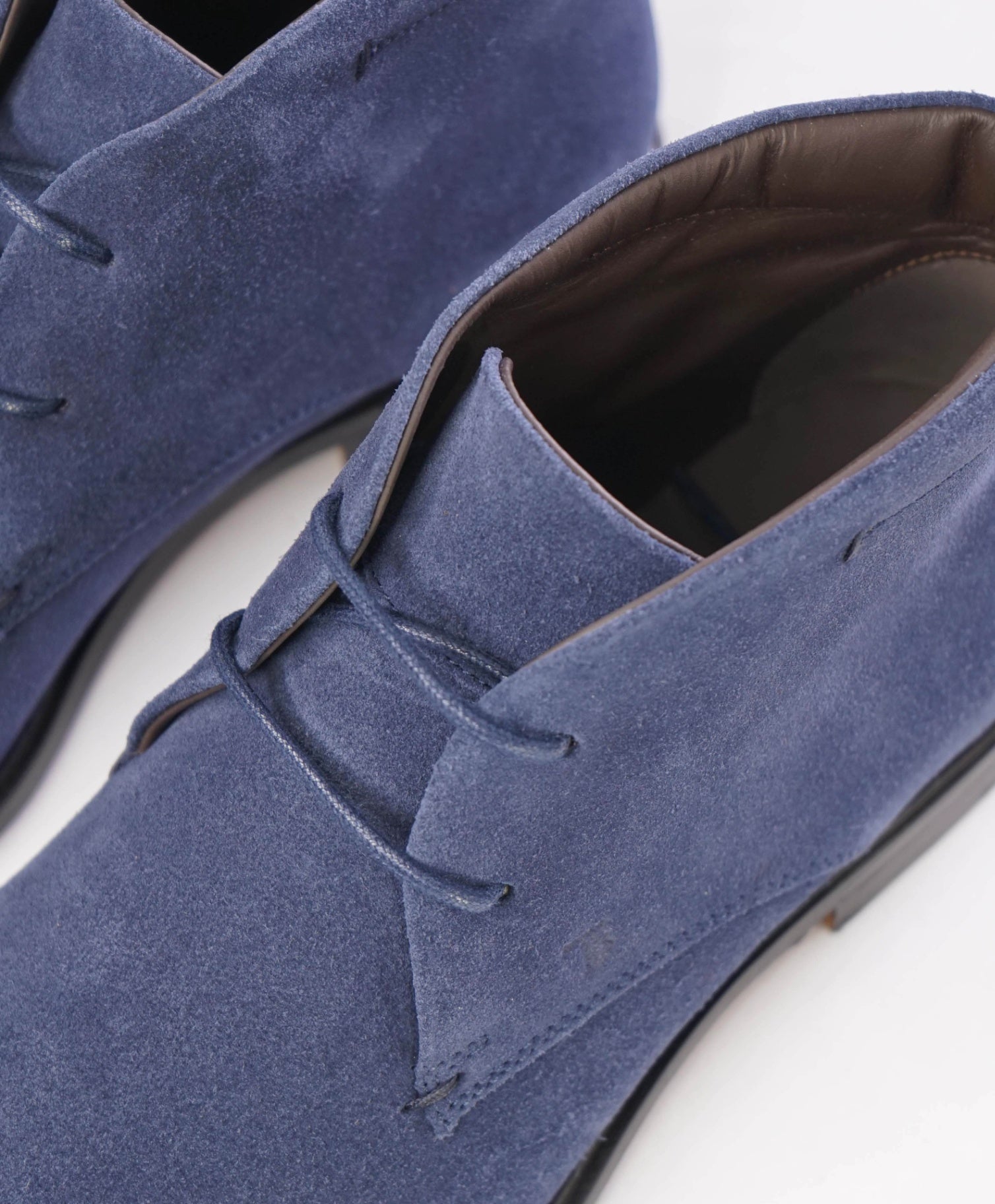 $700 Tod's Solid Navy Suede Chukka Ankle Boots 8US (7IT)
