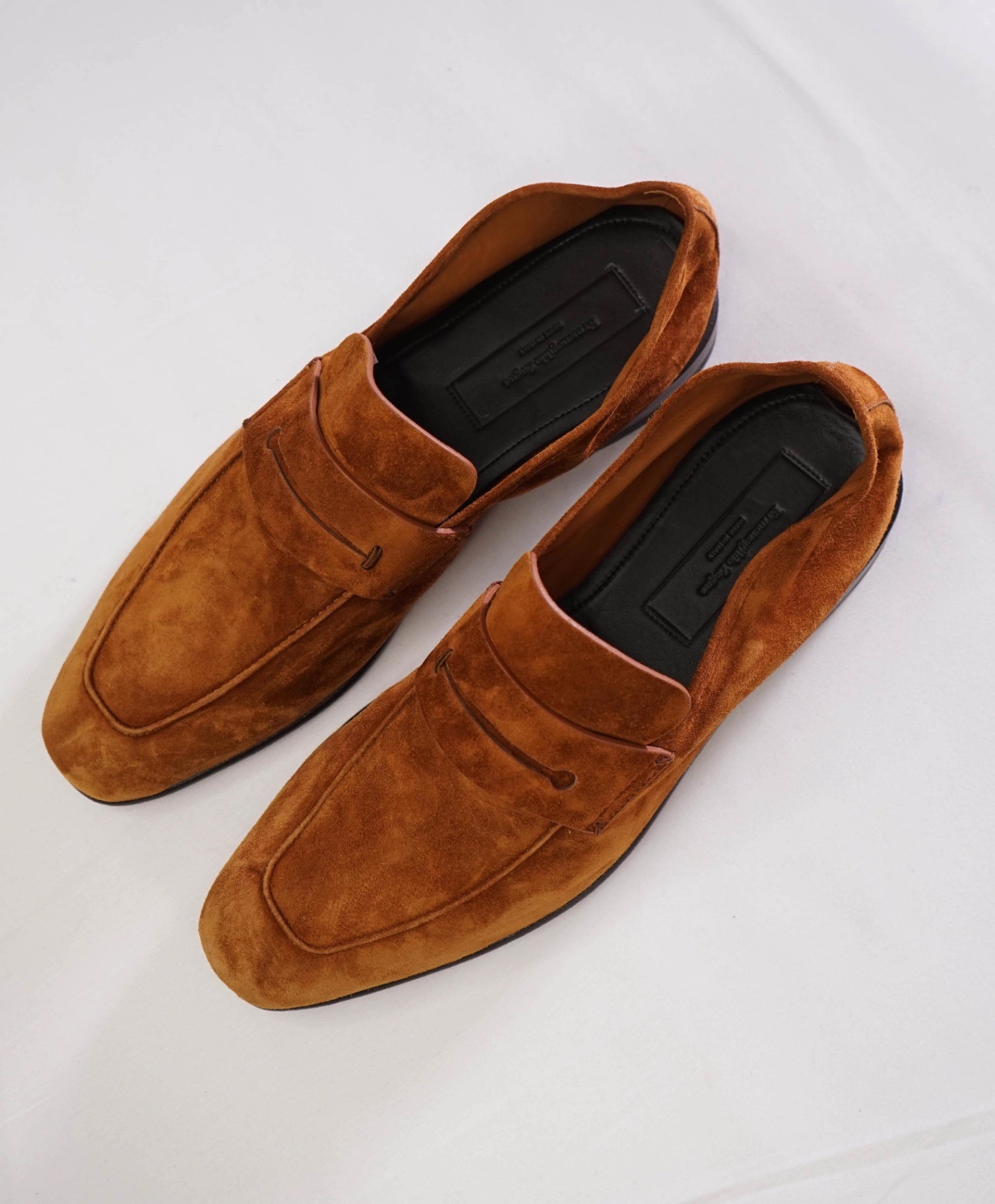 Ermenegildo Zegna RUST reverse construction L'ASOLA loafers 8US (7EU)