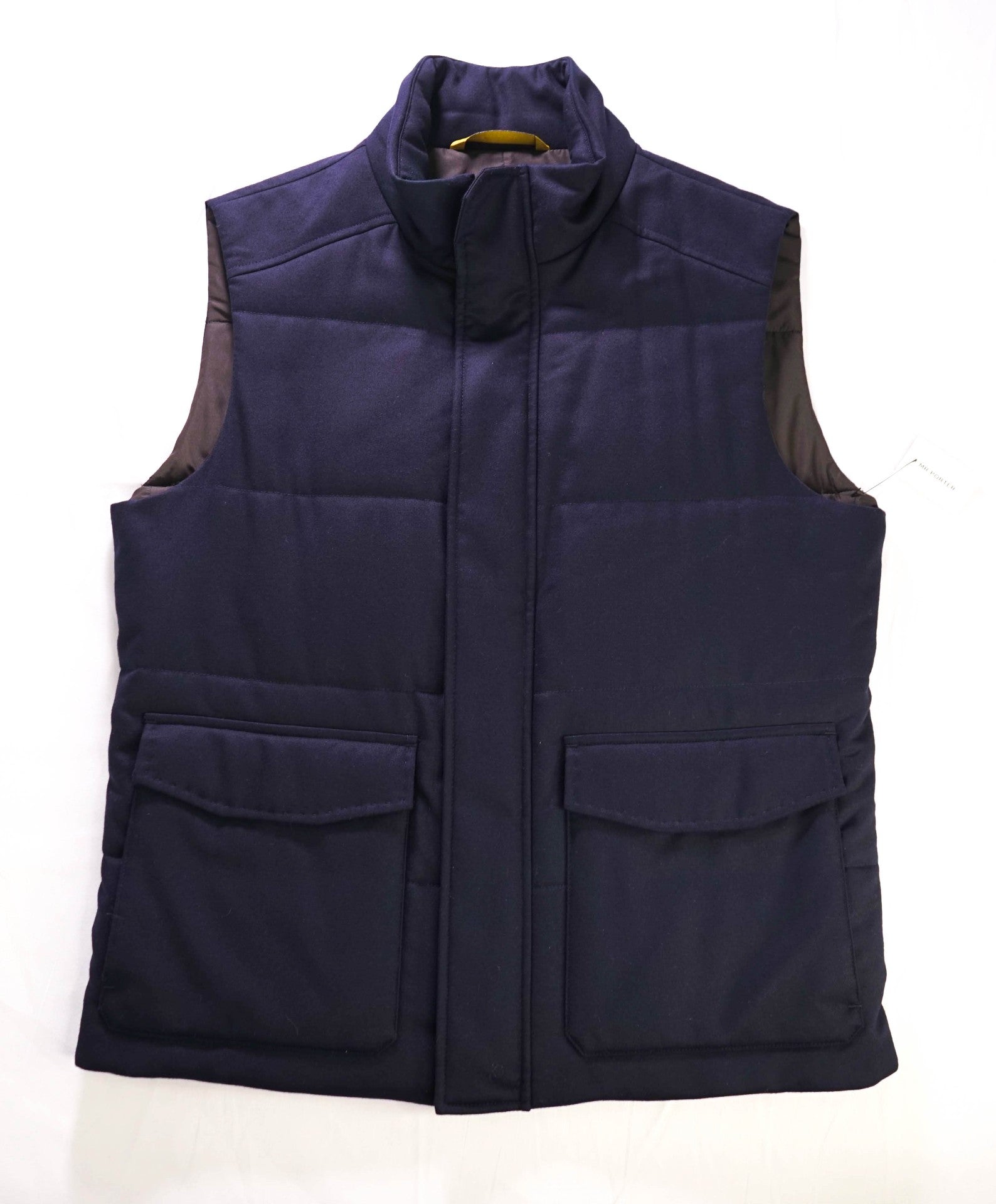 $1,395 Canali Solid Navy Wool Vest 40US (50EU) L