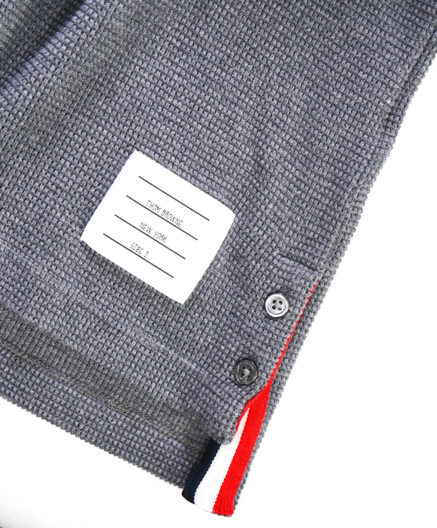 $1,190 Thom Browne Grey Cotton Turtleneck 4-Bar Sweater M (sz2)