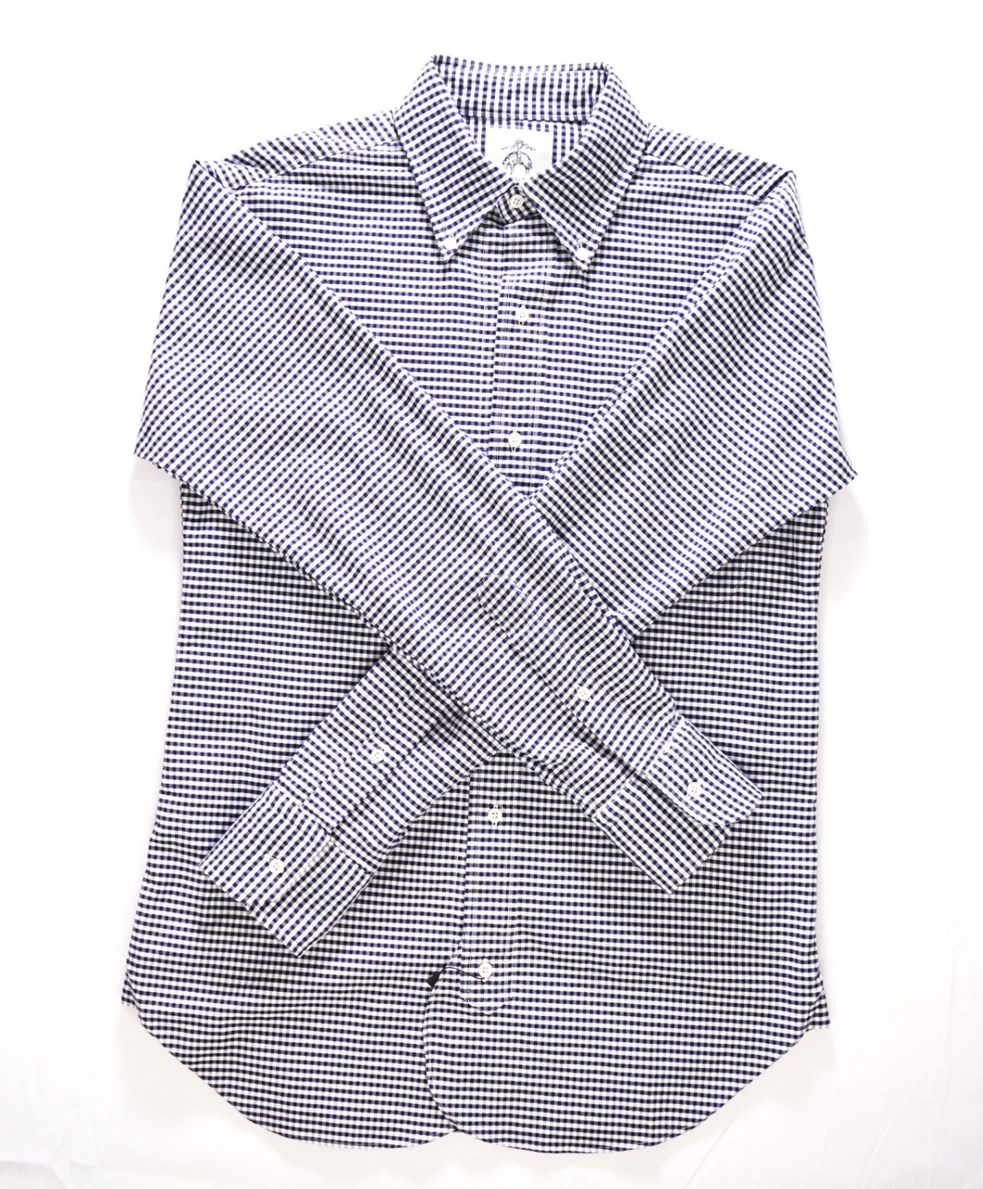 Black Fleece Navy/White Gigham Cotton Shirt BB1