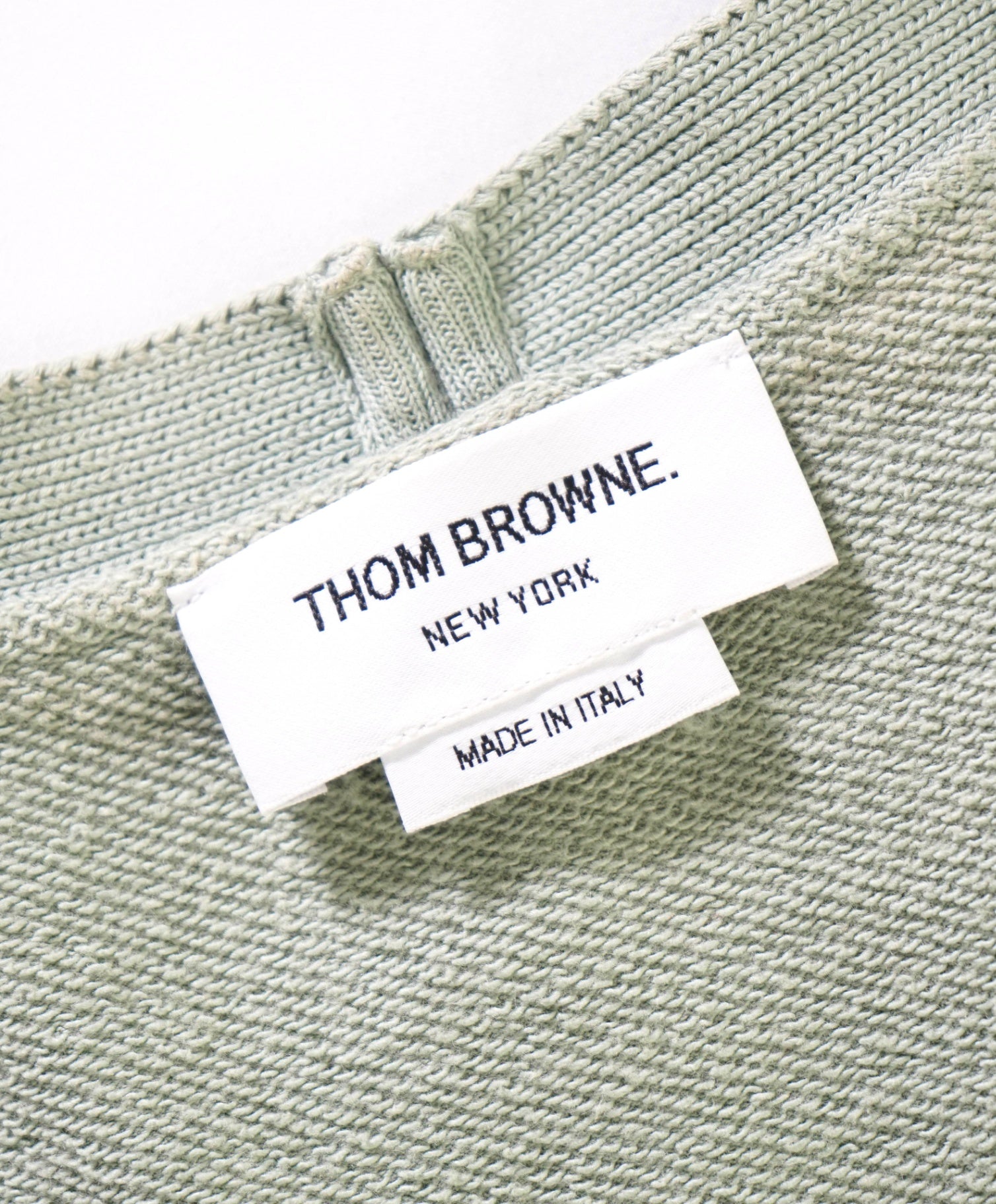 $1,190 Thom Browne Solid Green Cardigan Cotton Sweater L (sz3)
