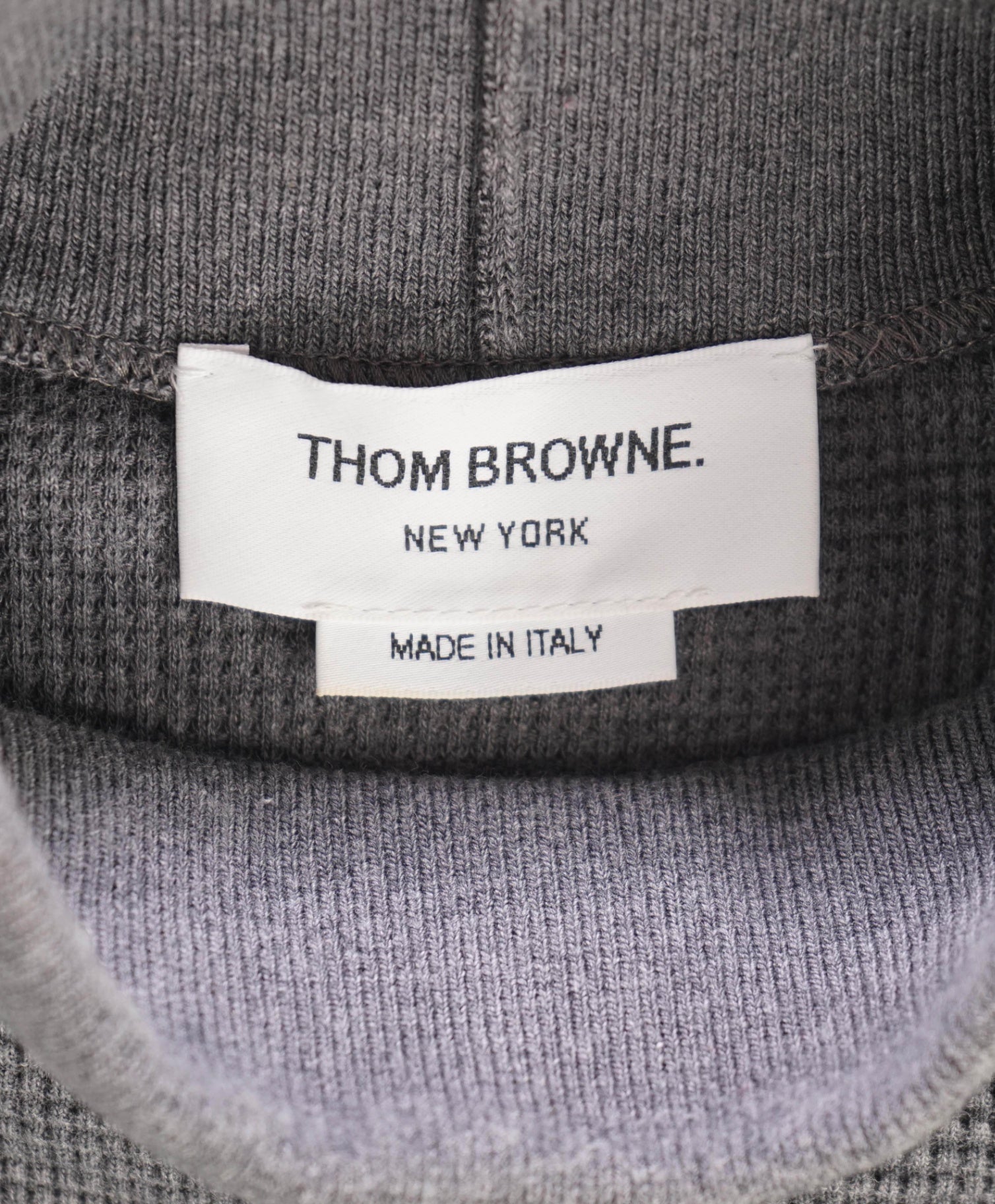 $1,190 Thom Browne Grey Cotton Turtleneck 4-Bar Sweater M (sz2)
