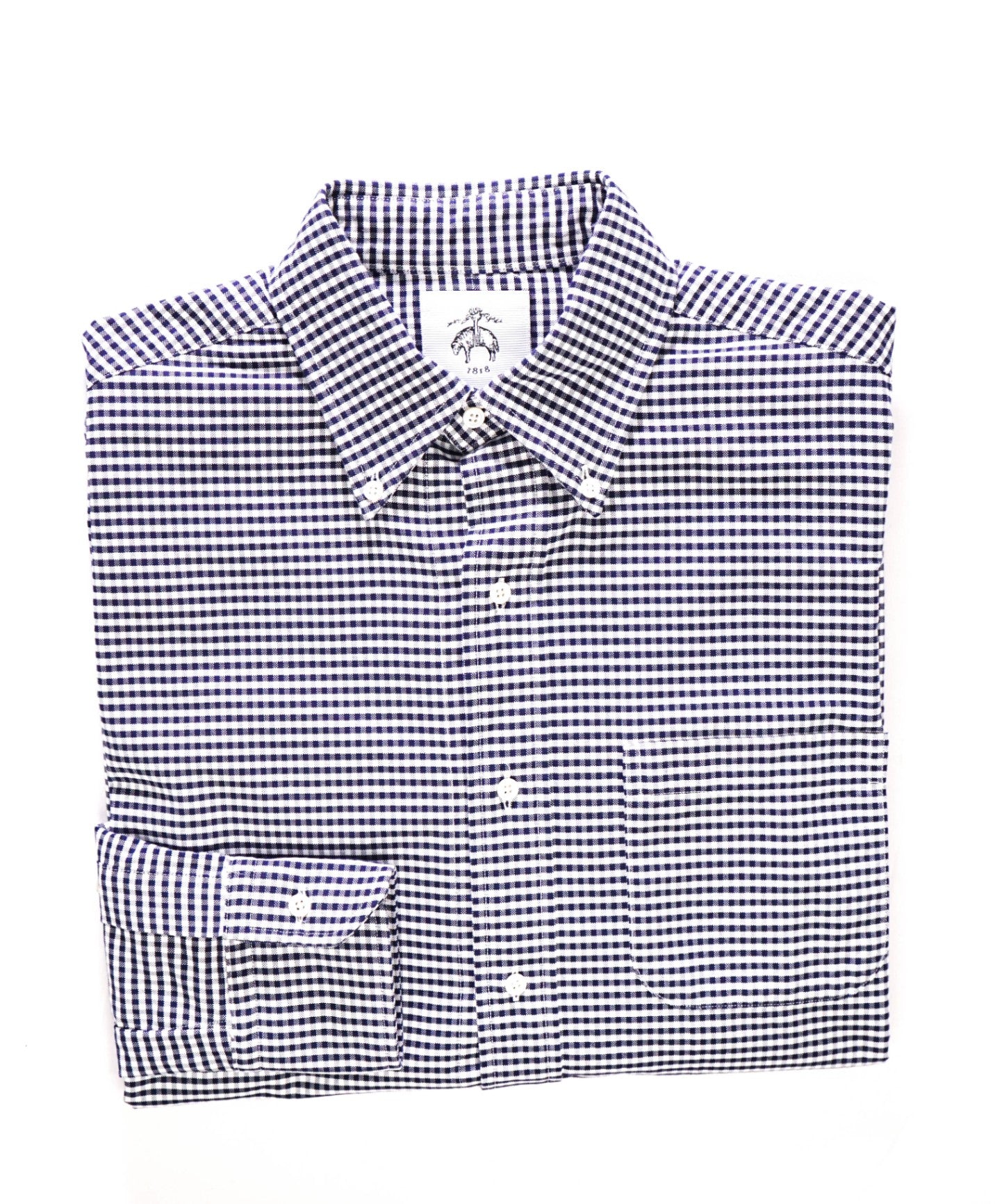 Black Fleece Navy/White Gigham Cotton Shirt BB1