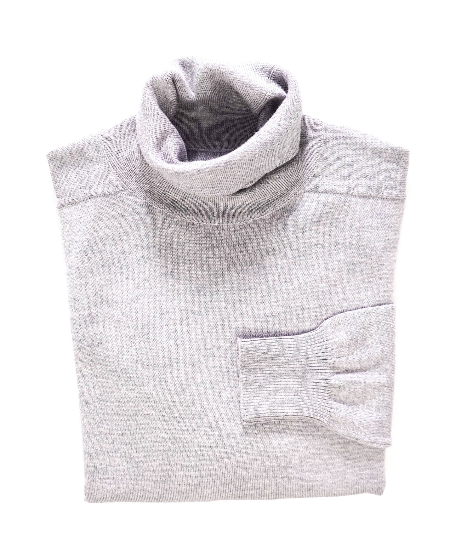 $1,590 Thom Browne 4-Bar Grey Wool Turtleneck Sweater M (sz2)