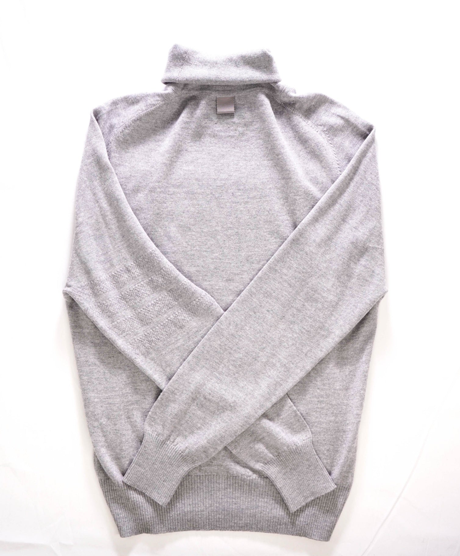$1,590 Thom Browne 4-Bar Grey Wool Turtleneck Sweater M (sz2)