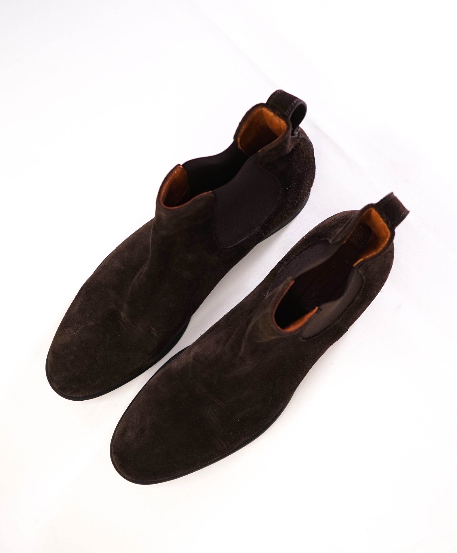 $850 Ermenegildo Zegna Brown Boots Suede MSMTCH SIZE L10 / R10.5