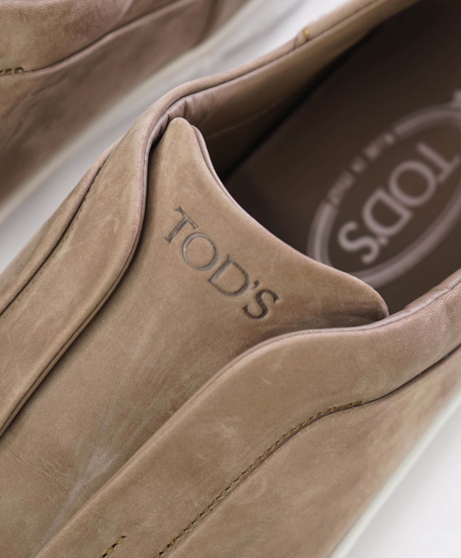 $650 Tod's Solid Brown Suede Slip On Sneaker Footwear 12US (11IT)