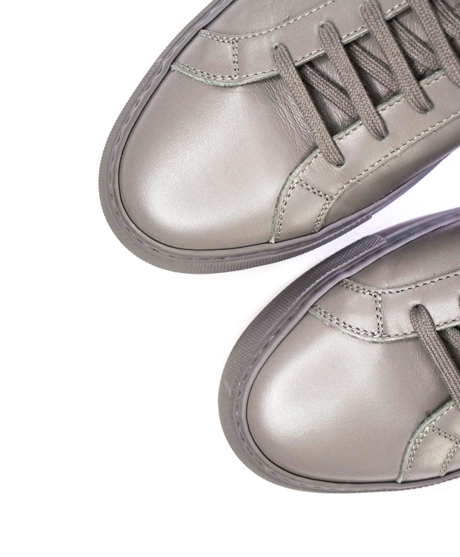 $450 Common Projects Solid Grey Hightop Sneakers Leather 10 (43EU)