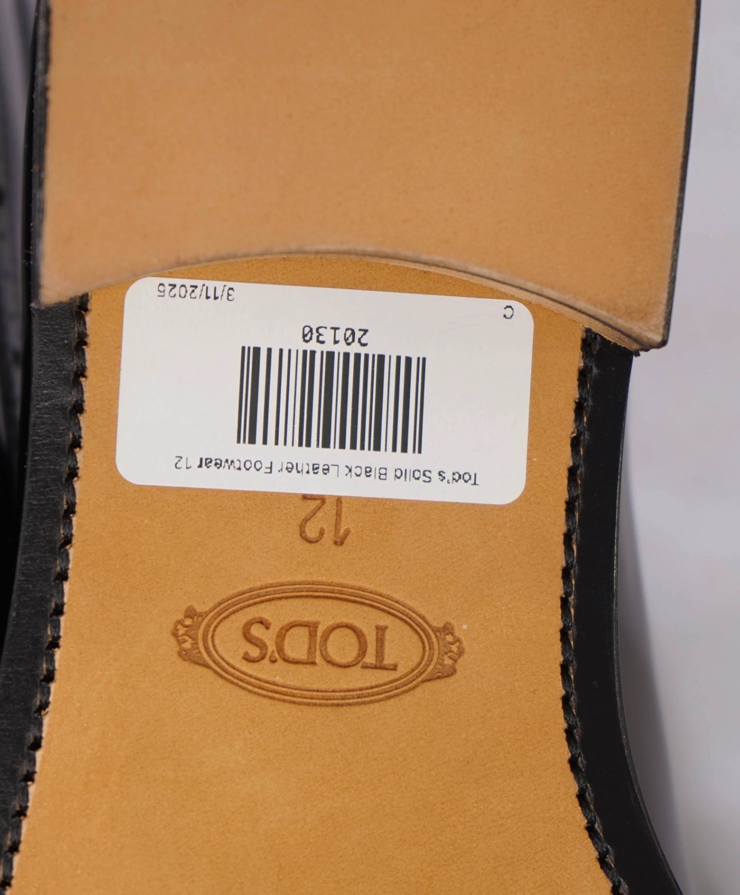 $700 Tod's Solid Black Leather Oxfords 13US (12IT)