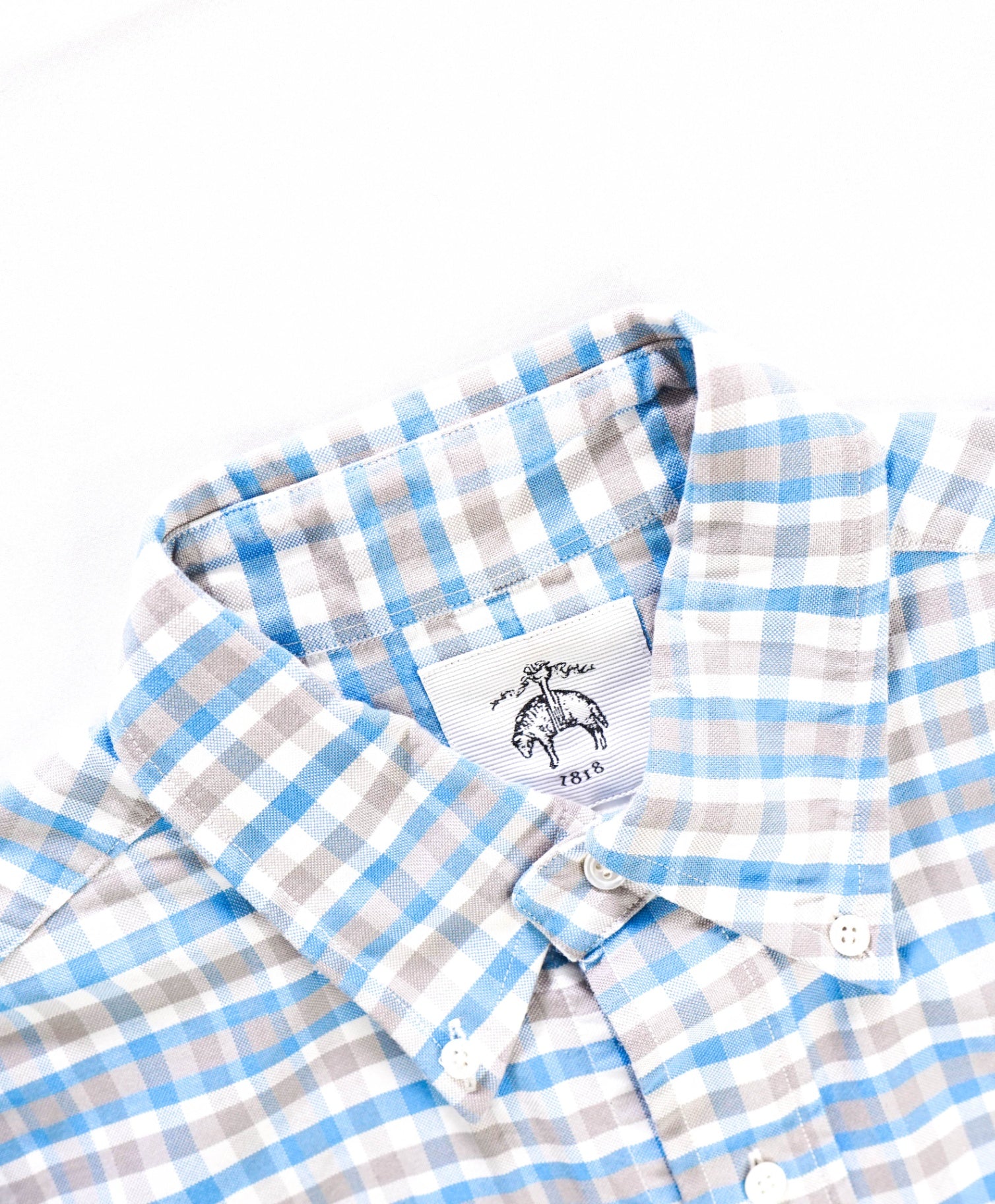 Black Fleece Blue/Grey Plaid Cotton Shirt BB1 Small