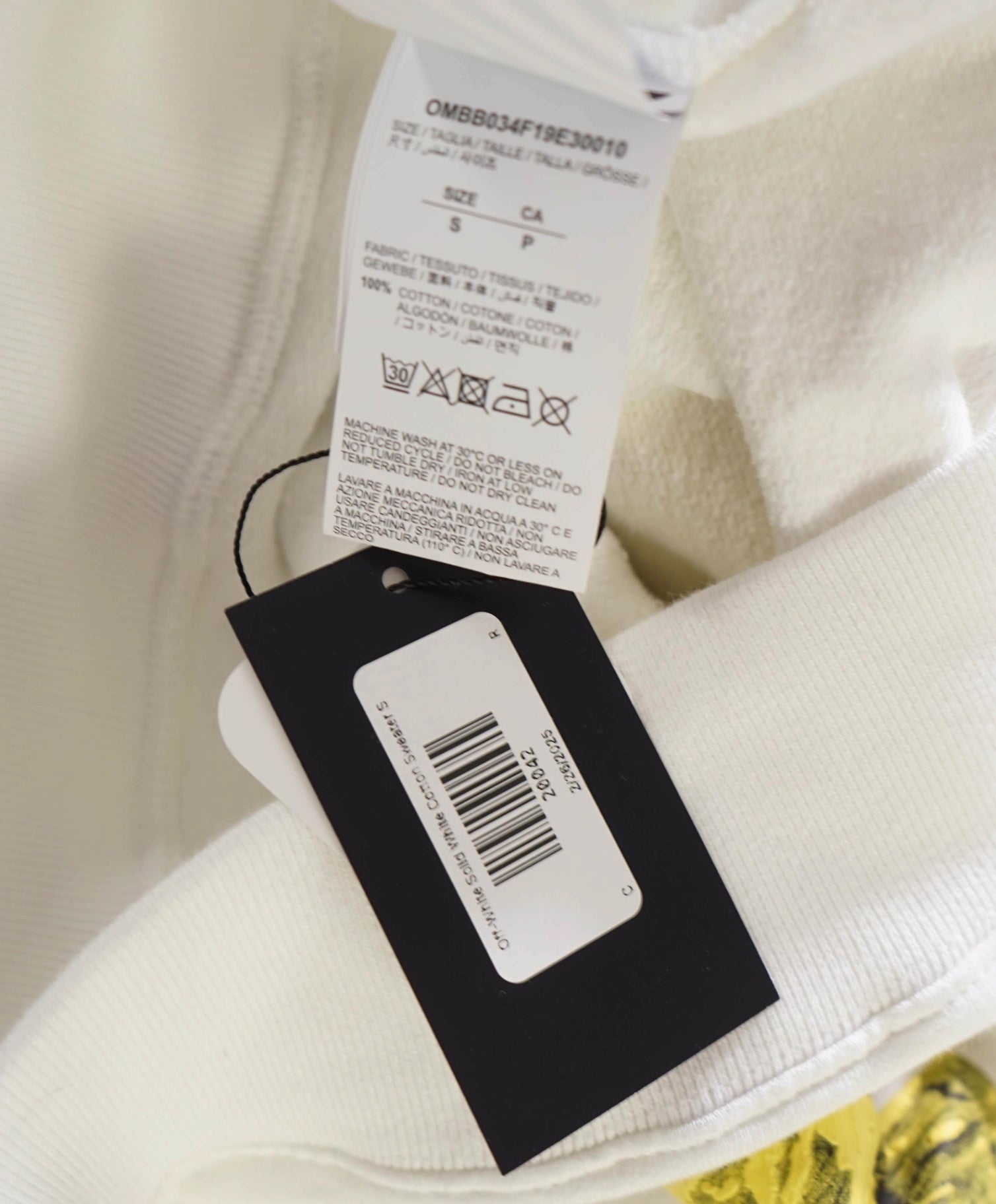 Off-White acrylic arrows oversize hoodie White Cotton Sweater S