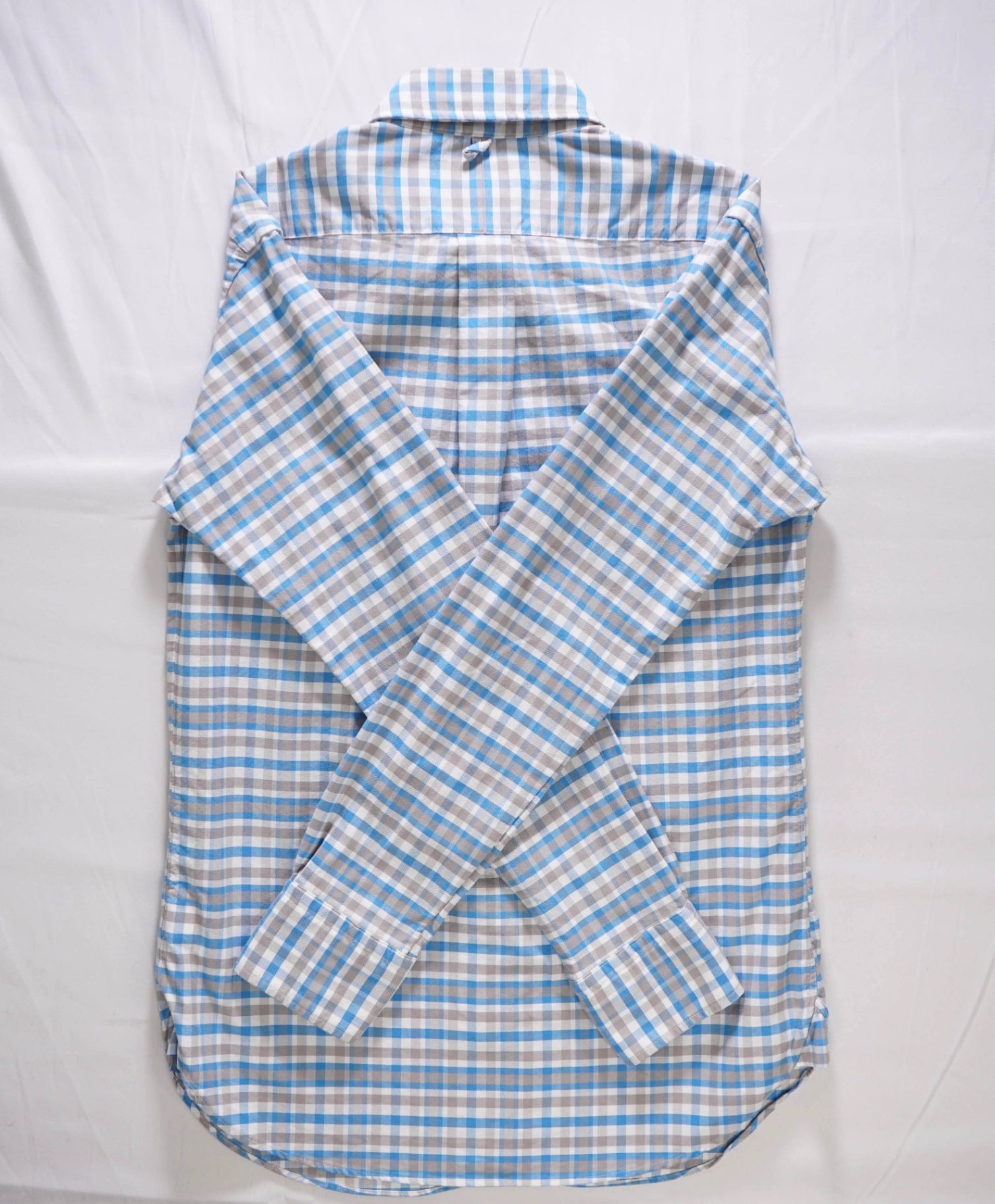 Black Fleece Blue/Grey Plaid Cotton Shirt BB1 Small