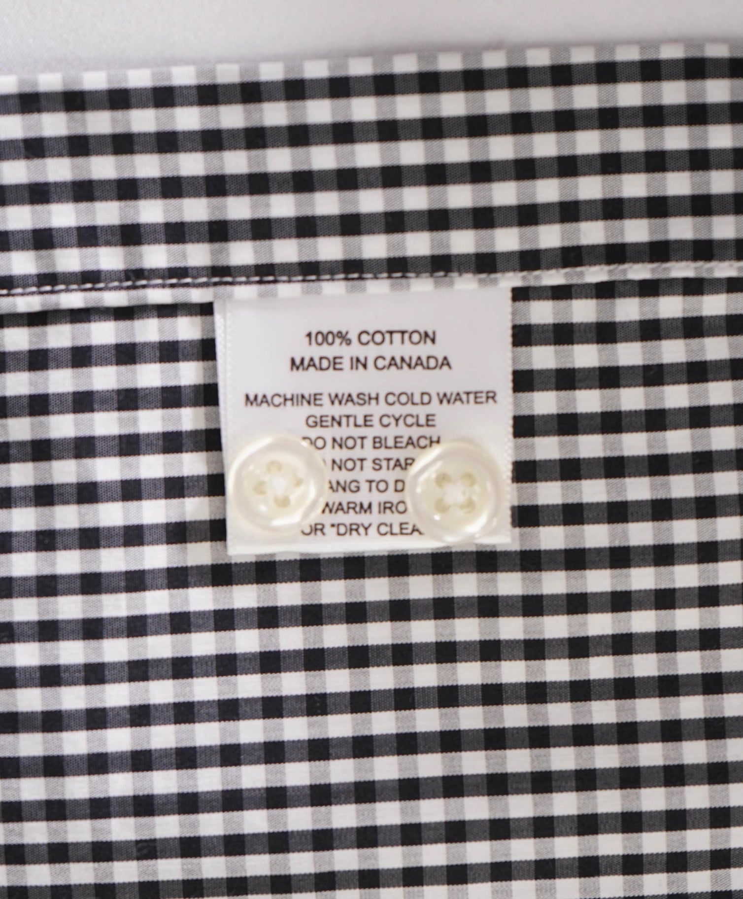 $225 PaulStuart Black/White Gingham Cotton Shirt SZ SMALL