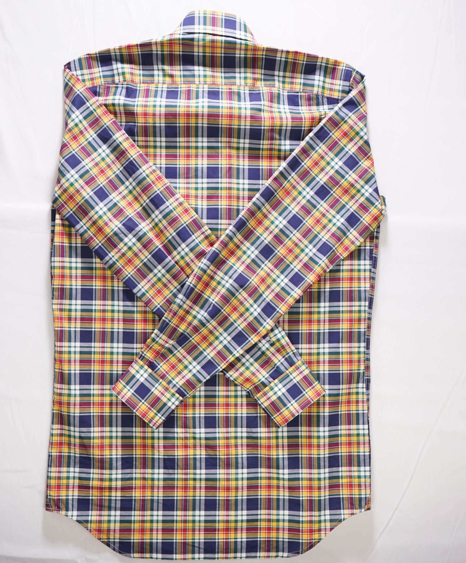 $225 Paul Stuart Multi Plaid Cotton Shirt S
